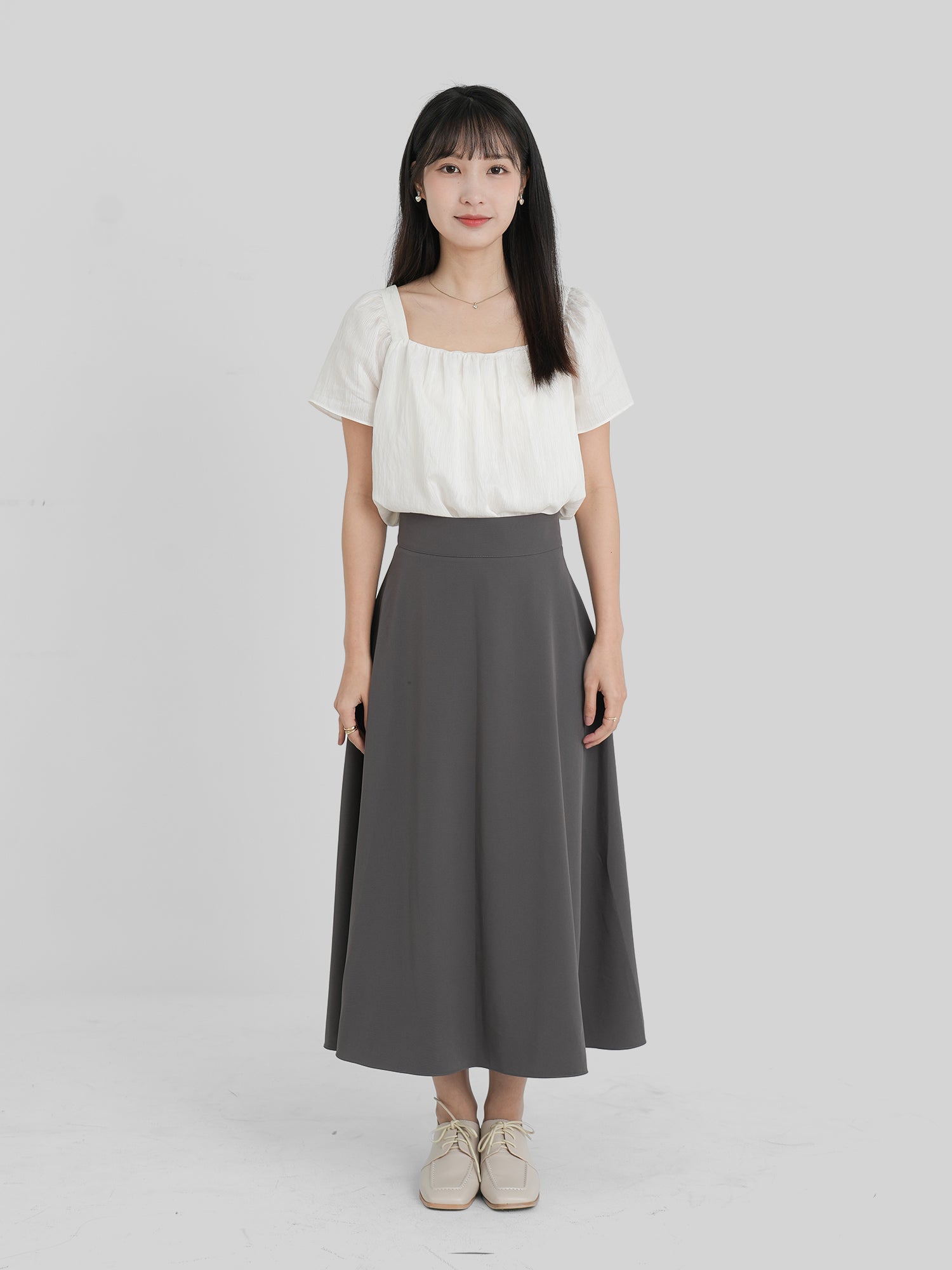Square Neck Flare Top