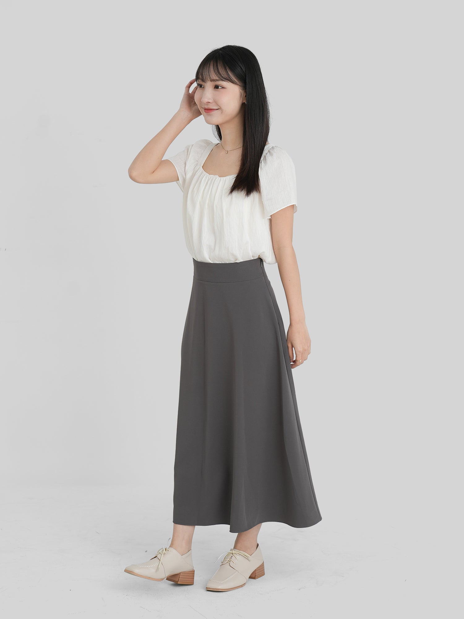 Square Neck Flare Top