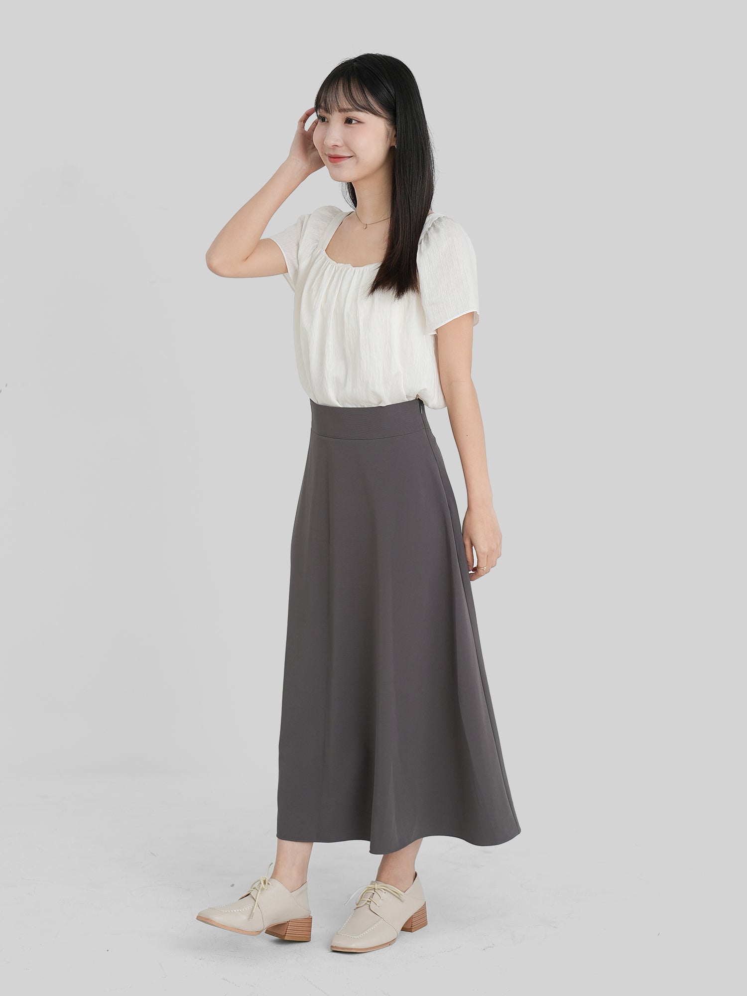 Lace Up Midi Skirt (3 Colours)
