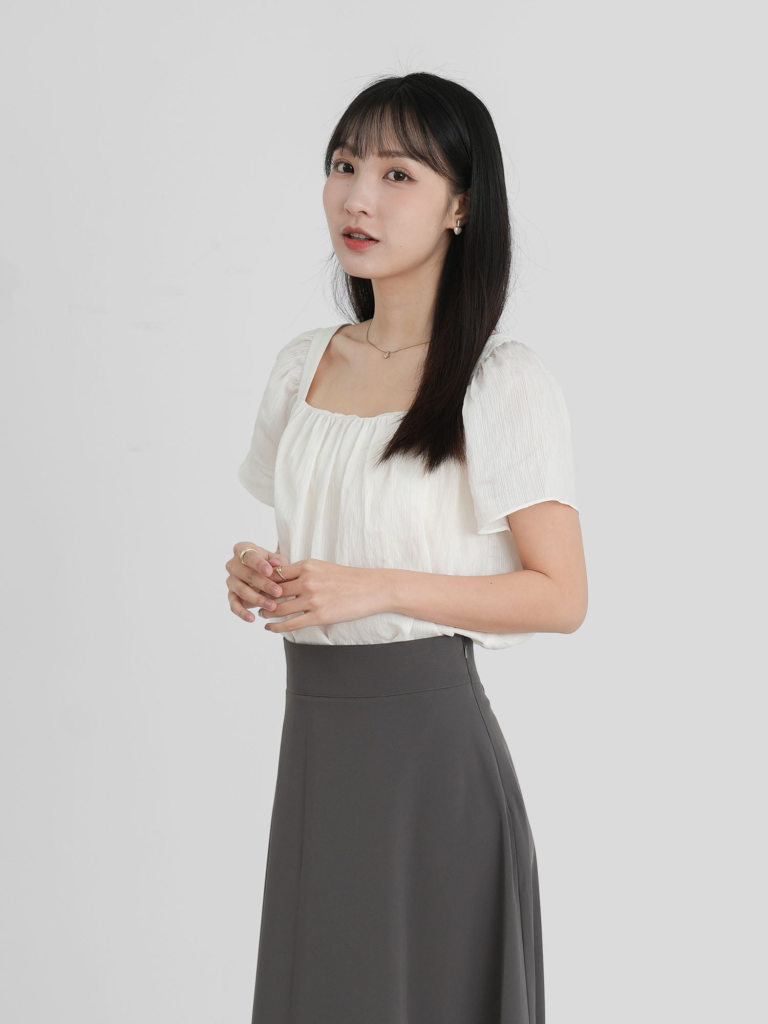 Square Neck Flare Top