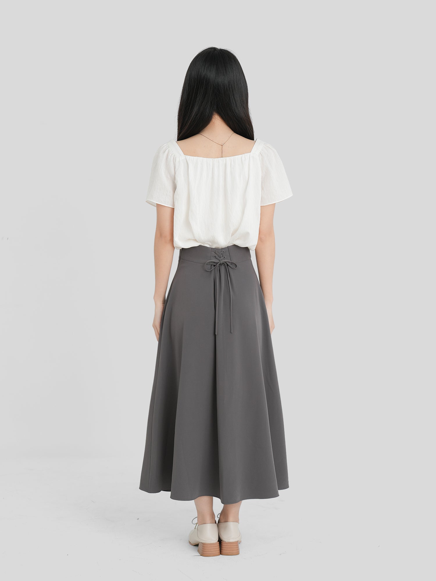 Square Neck Flare Top