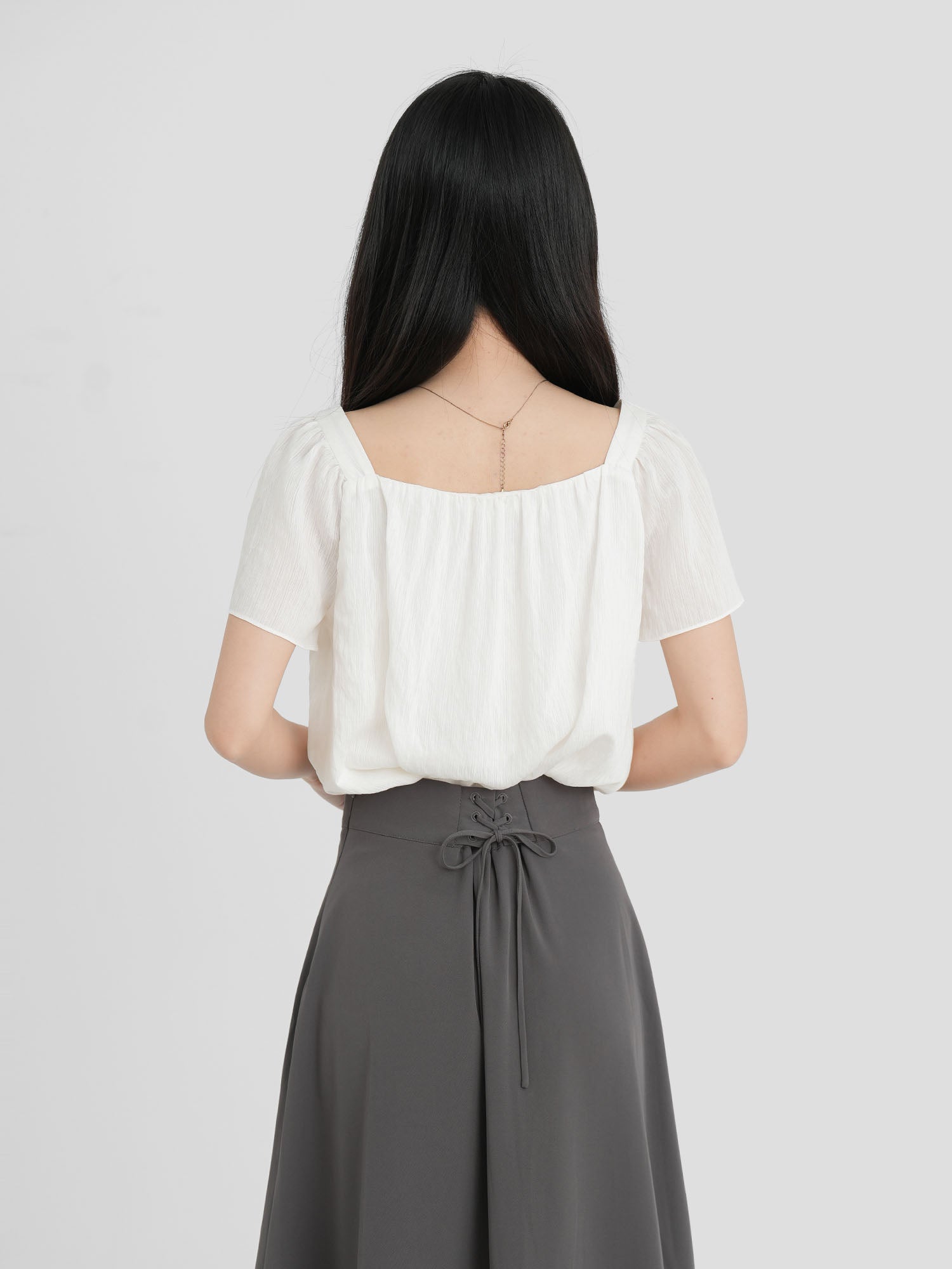 Square Neck Flare Top