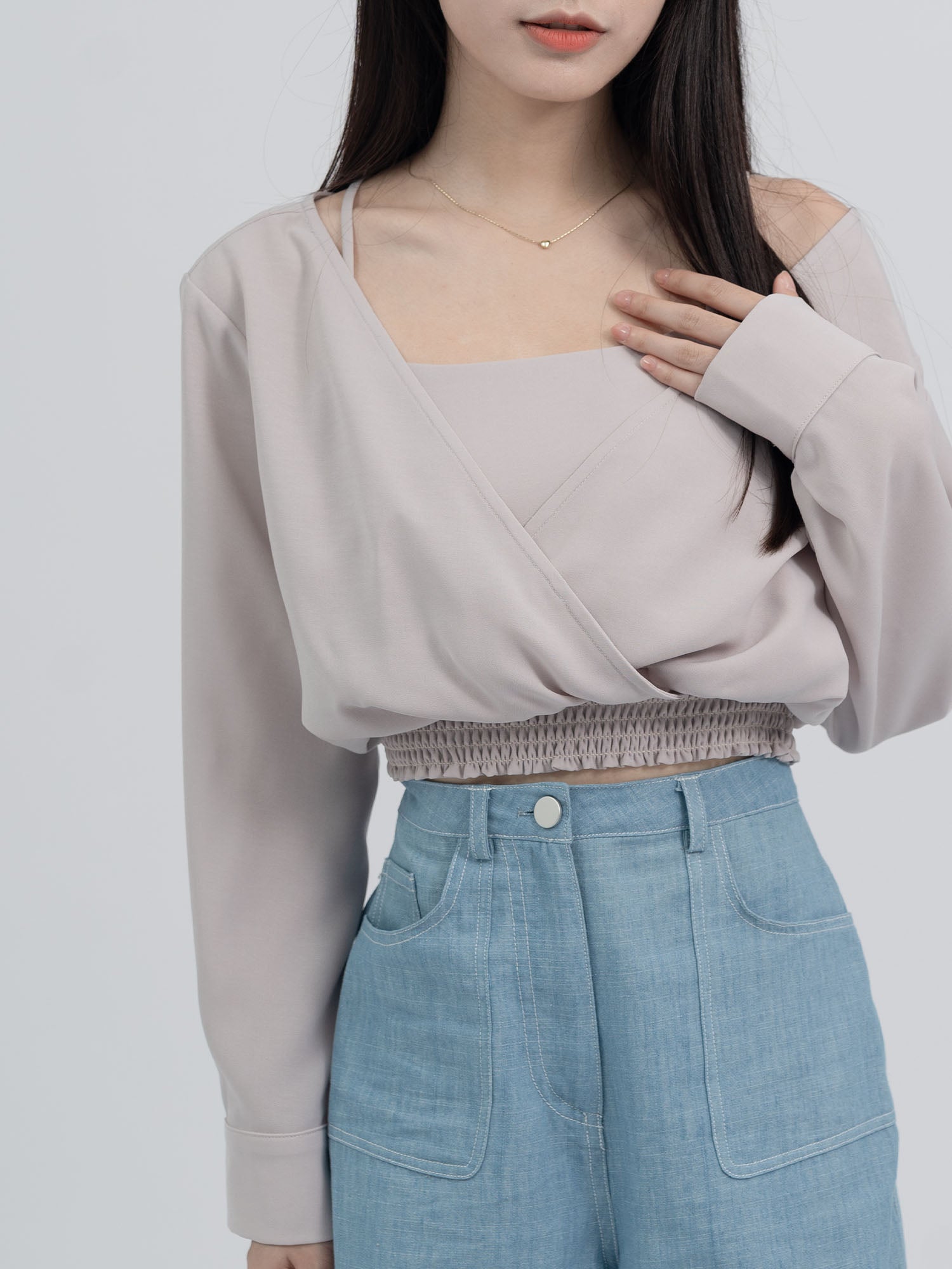 Madison Layered Shirring Top