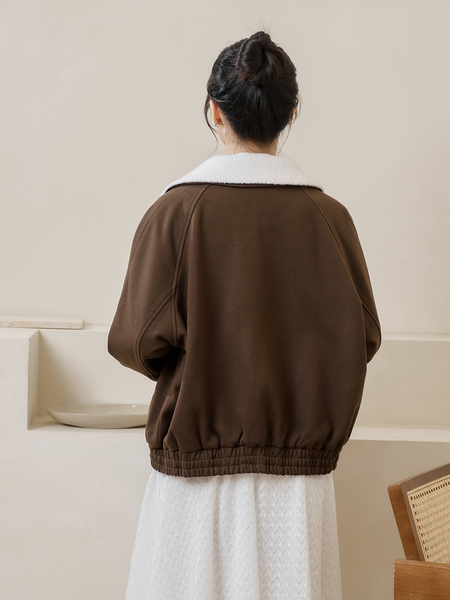 Premium Bomber Coat (Detachable Fluffy Collar)