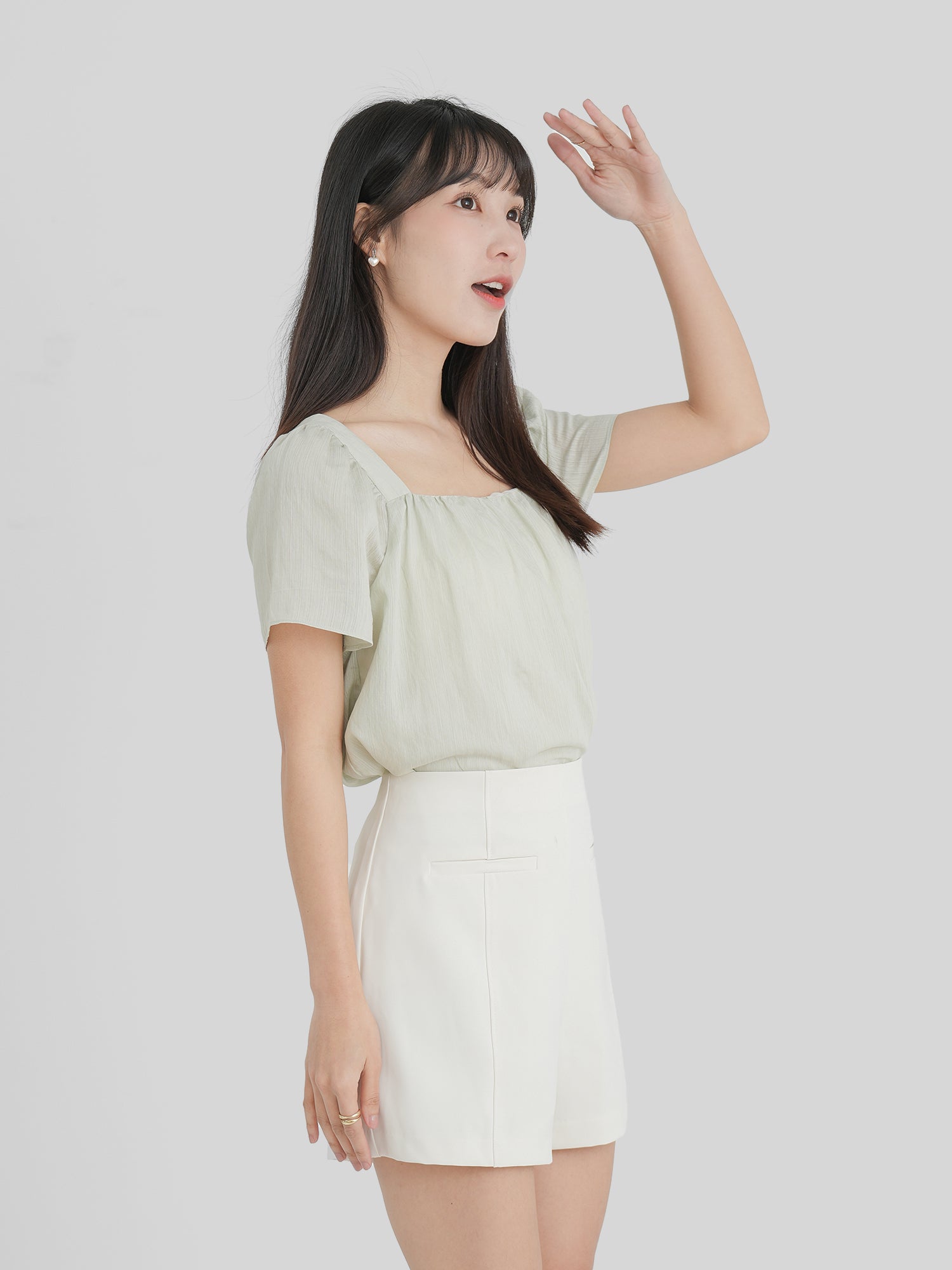Square Neck Flare Top