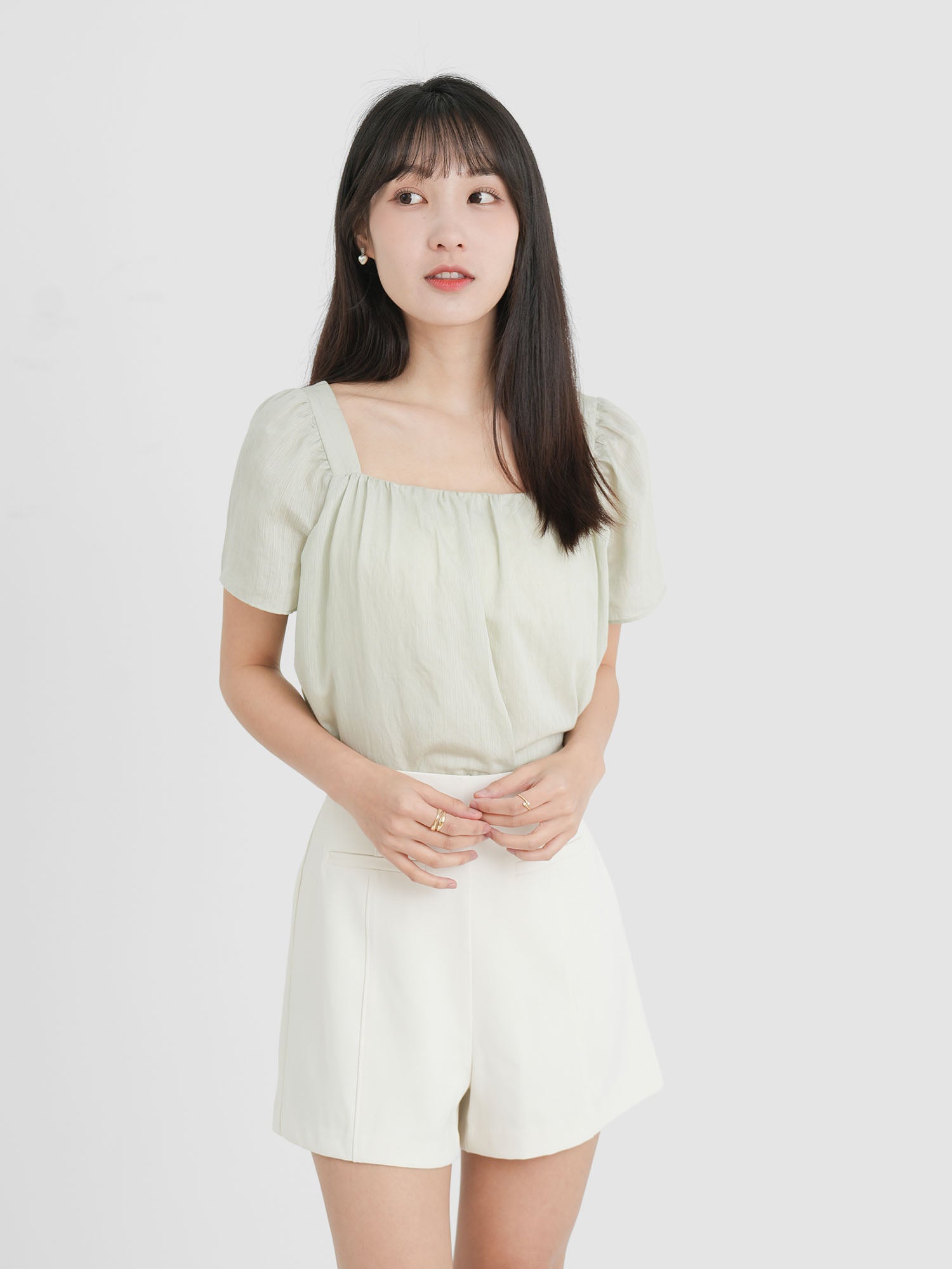 Square Neck Flare Top