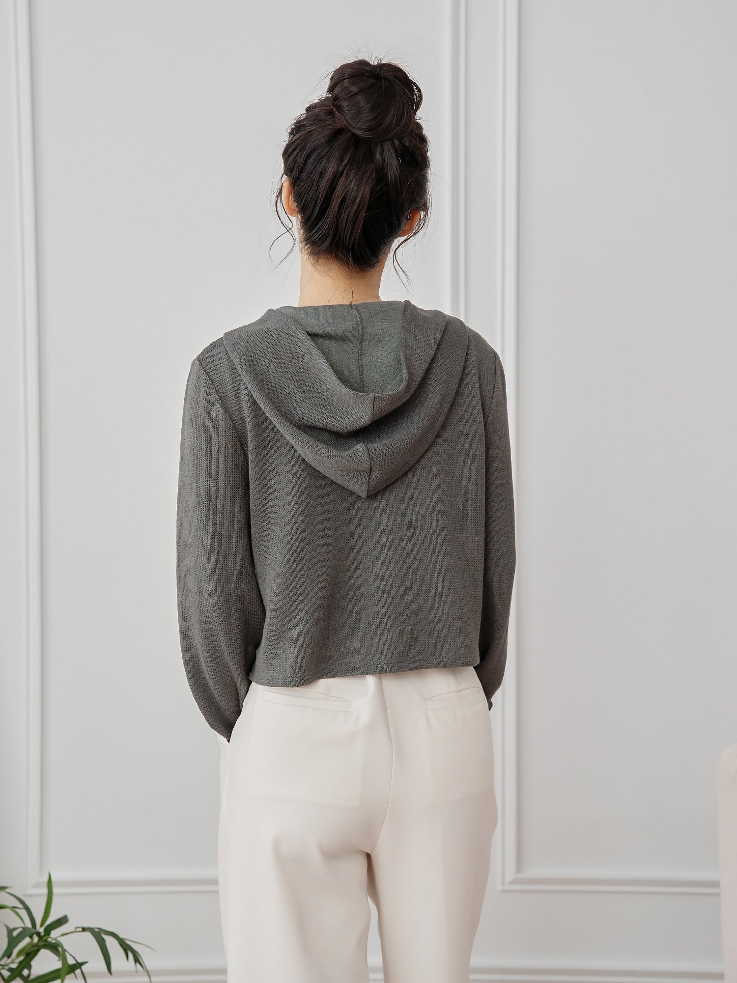 Henley Hooded Knit Top