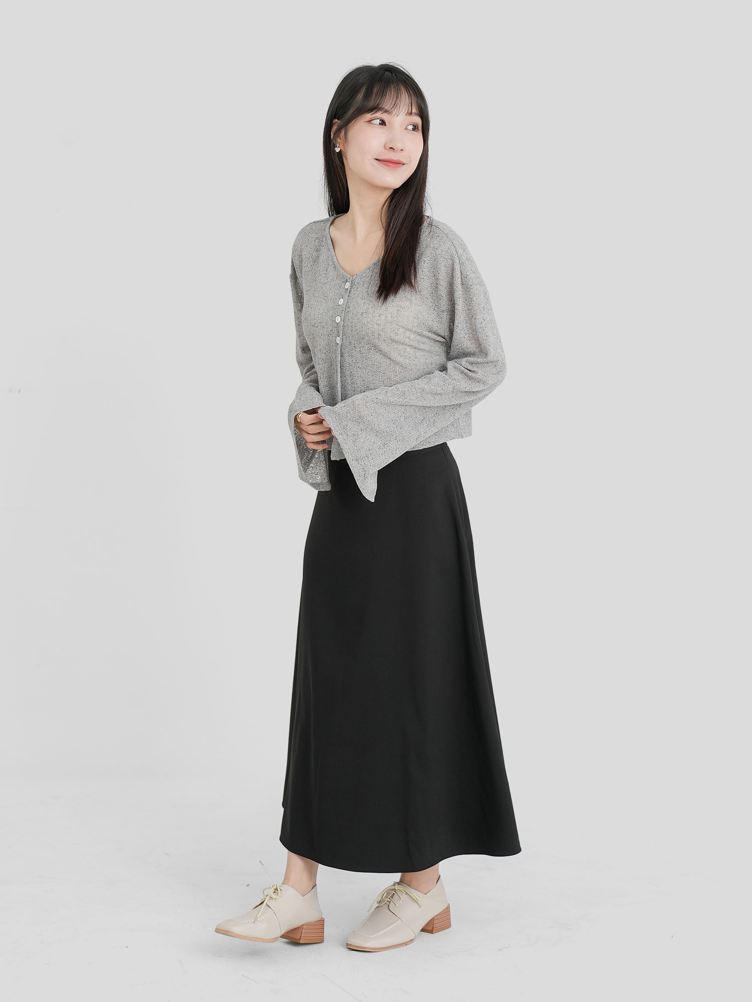 Semi Sheer Buttoned Top (3 Colours)