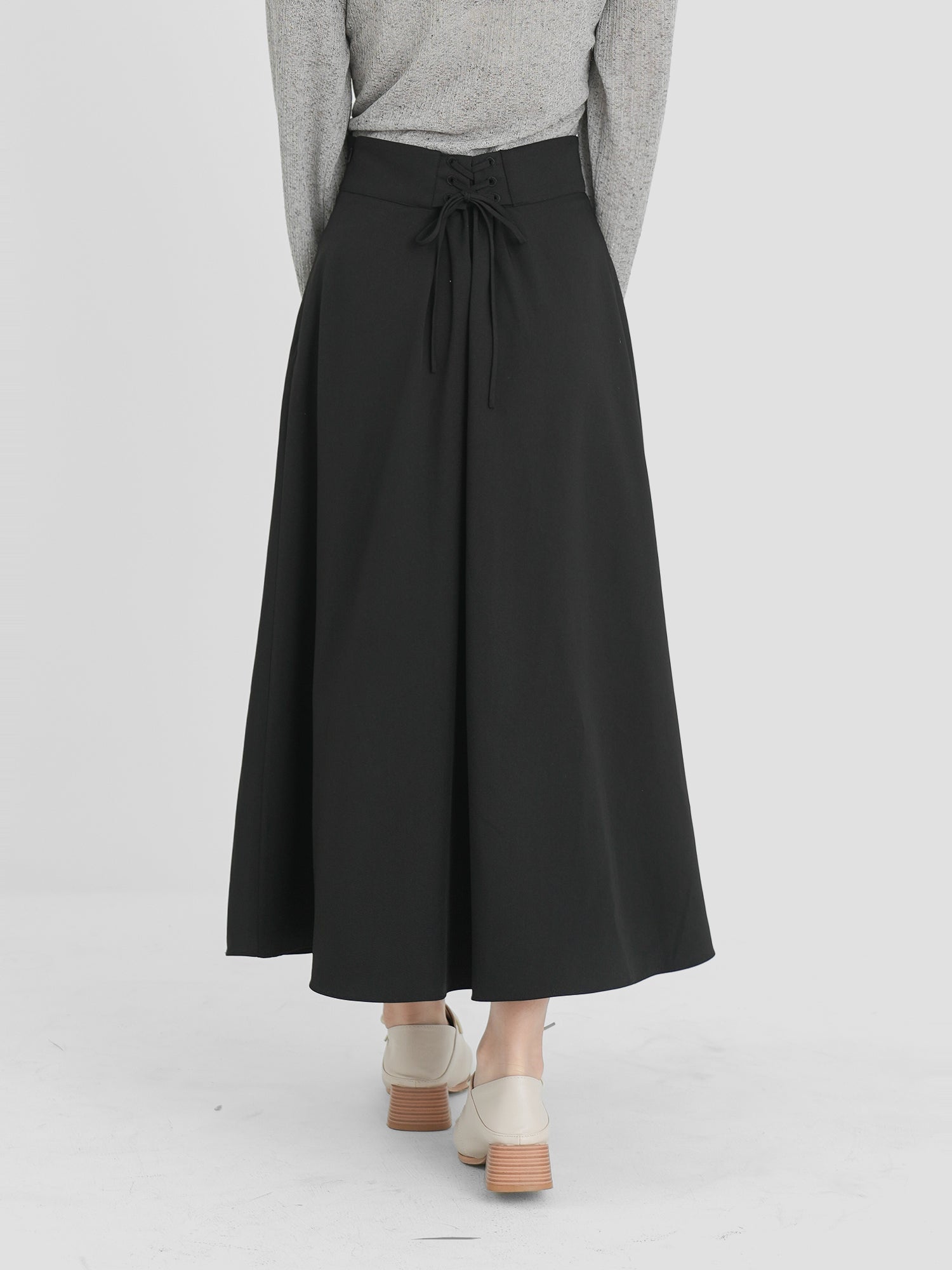 Lace Up Midi Skirt (3 Colours)