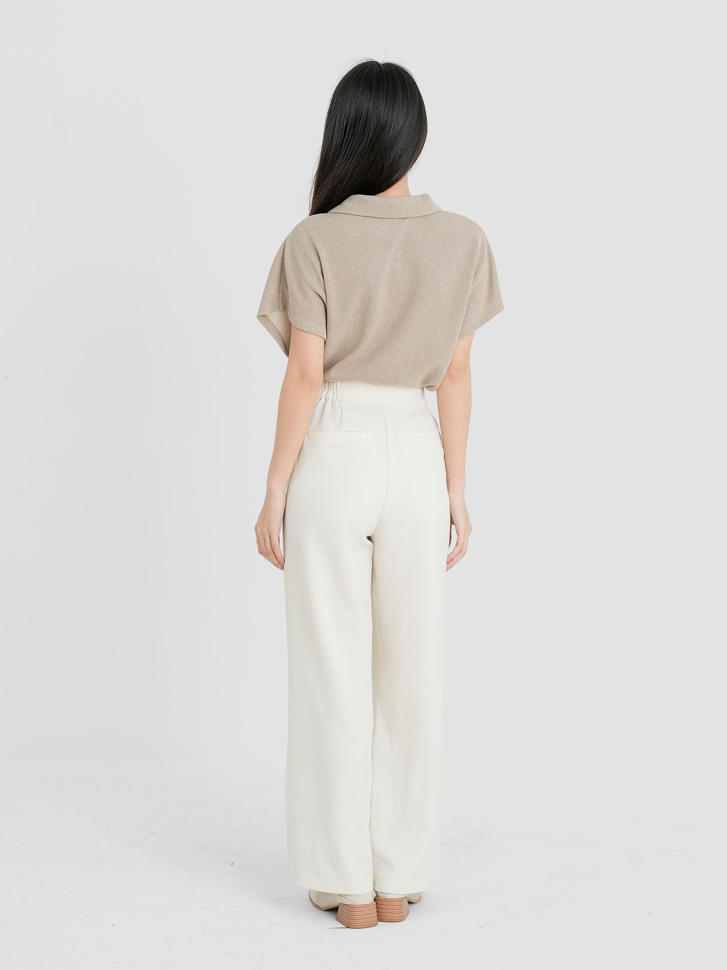 Dual Buttoned Pleat Pants (4 Colours)