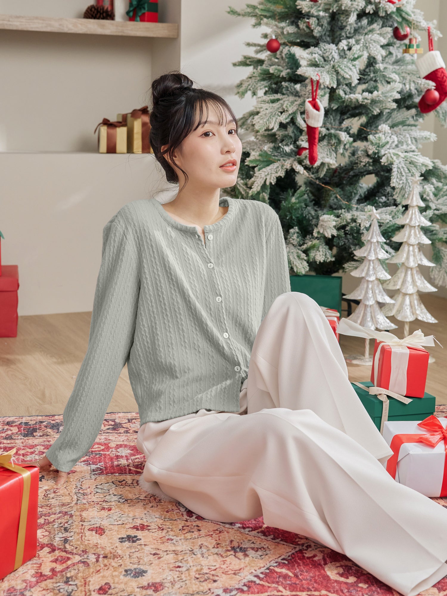 Furry Cable Cardigan