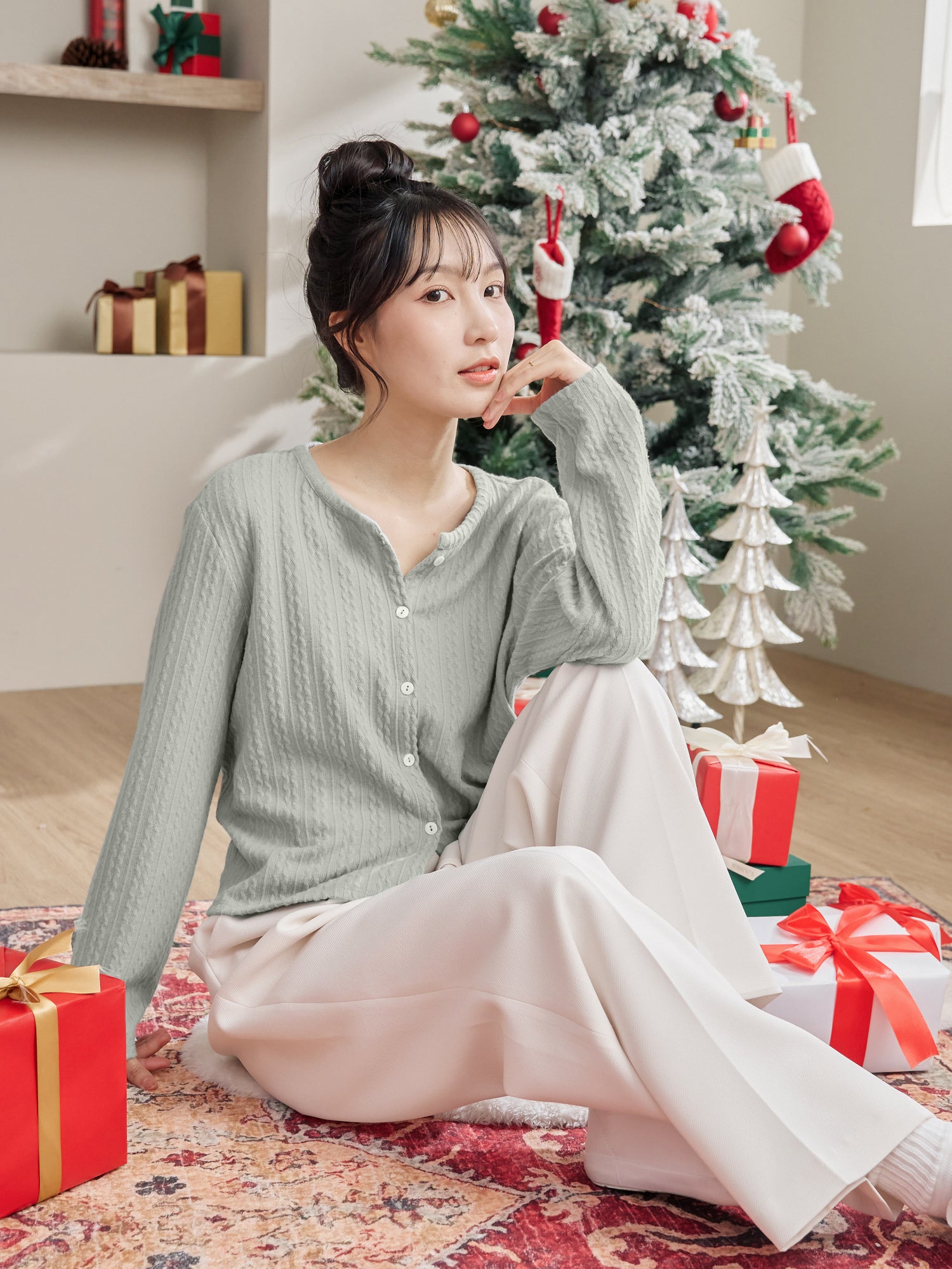 Furry Cable Cardigan