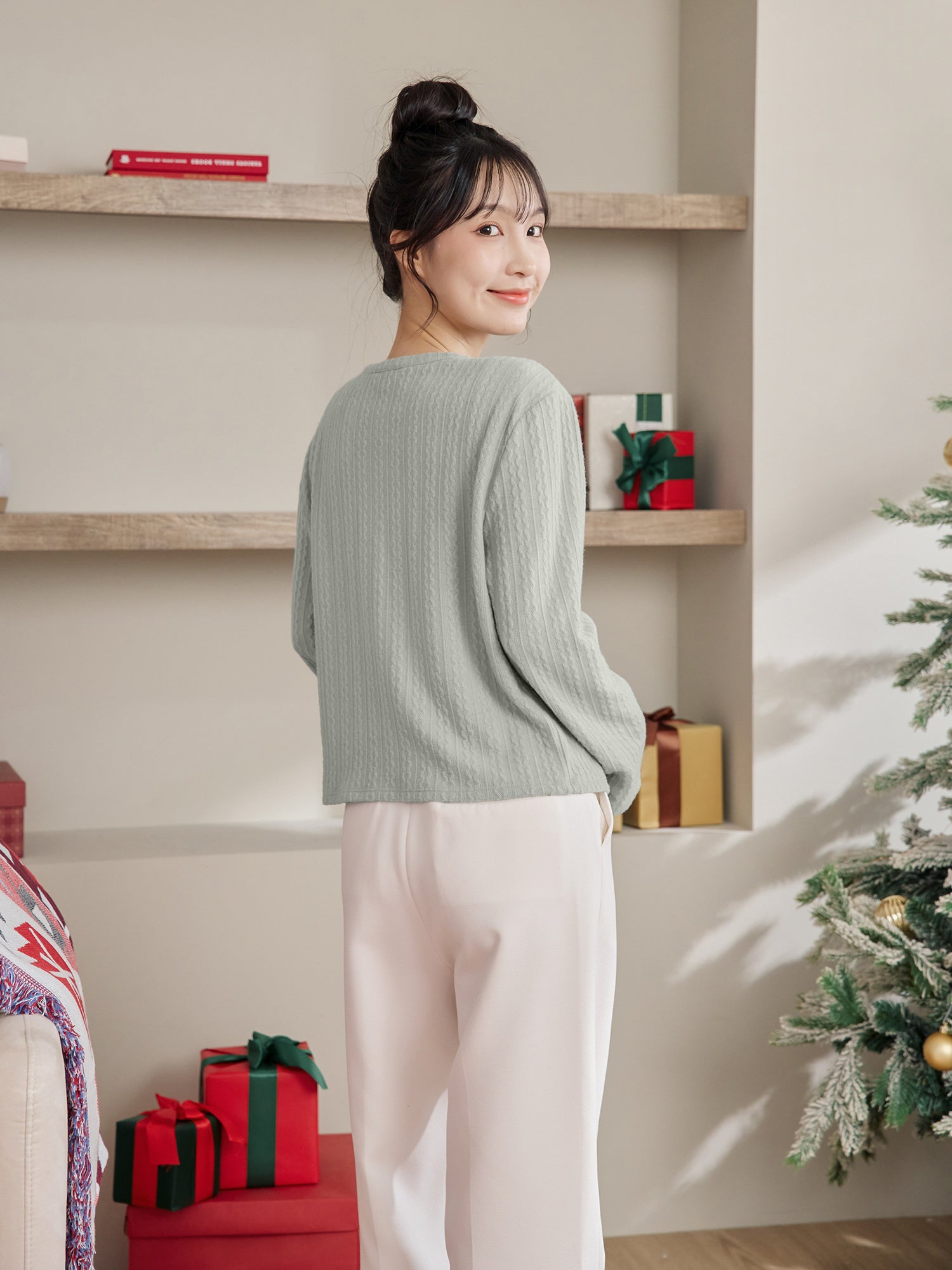 Furry Cable Cardigan