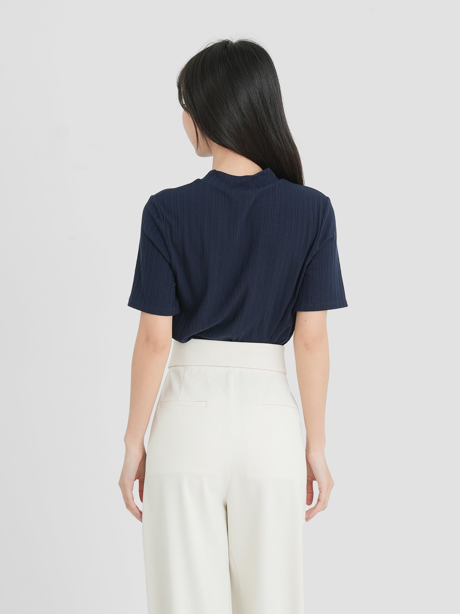 High Neck Short Sleeve Top