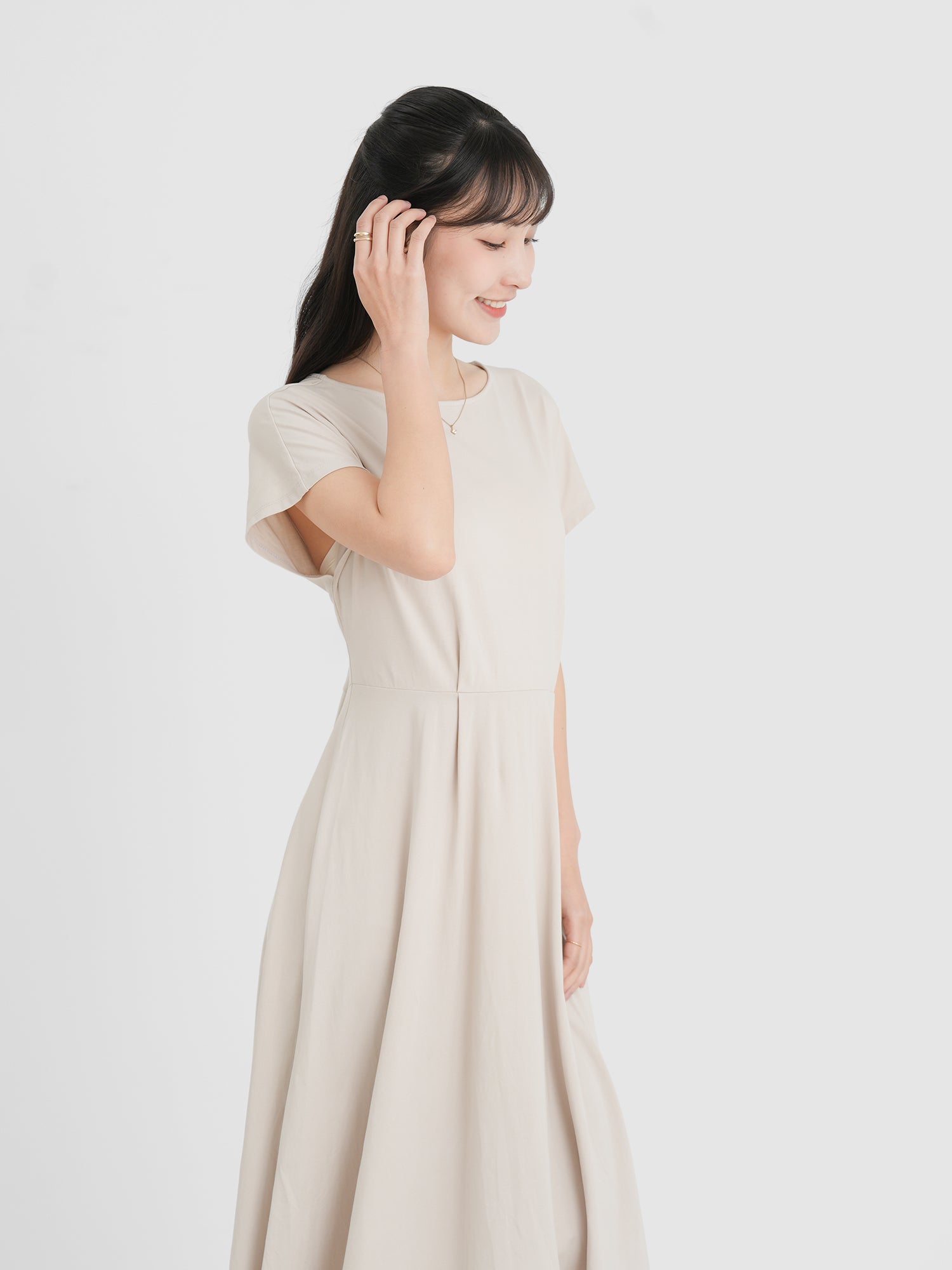 Comfy Dart Pleat Dress (3 Colours)