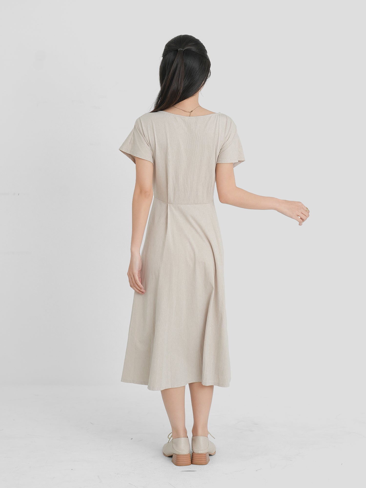 Comfy Dart Pleat Dress (3 Colours)