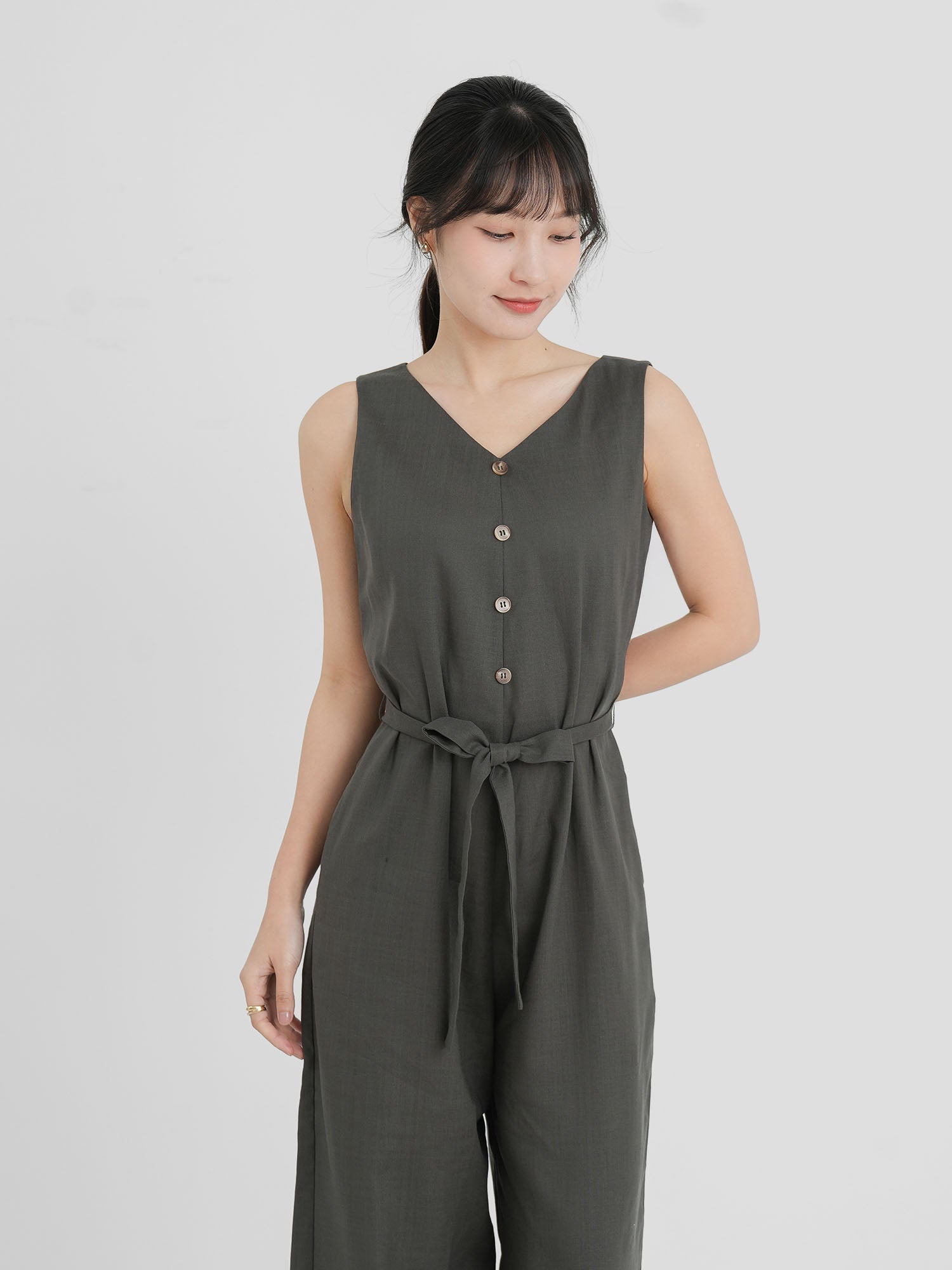 Self Tie Waist Jumpsuit