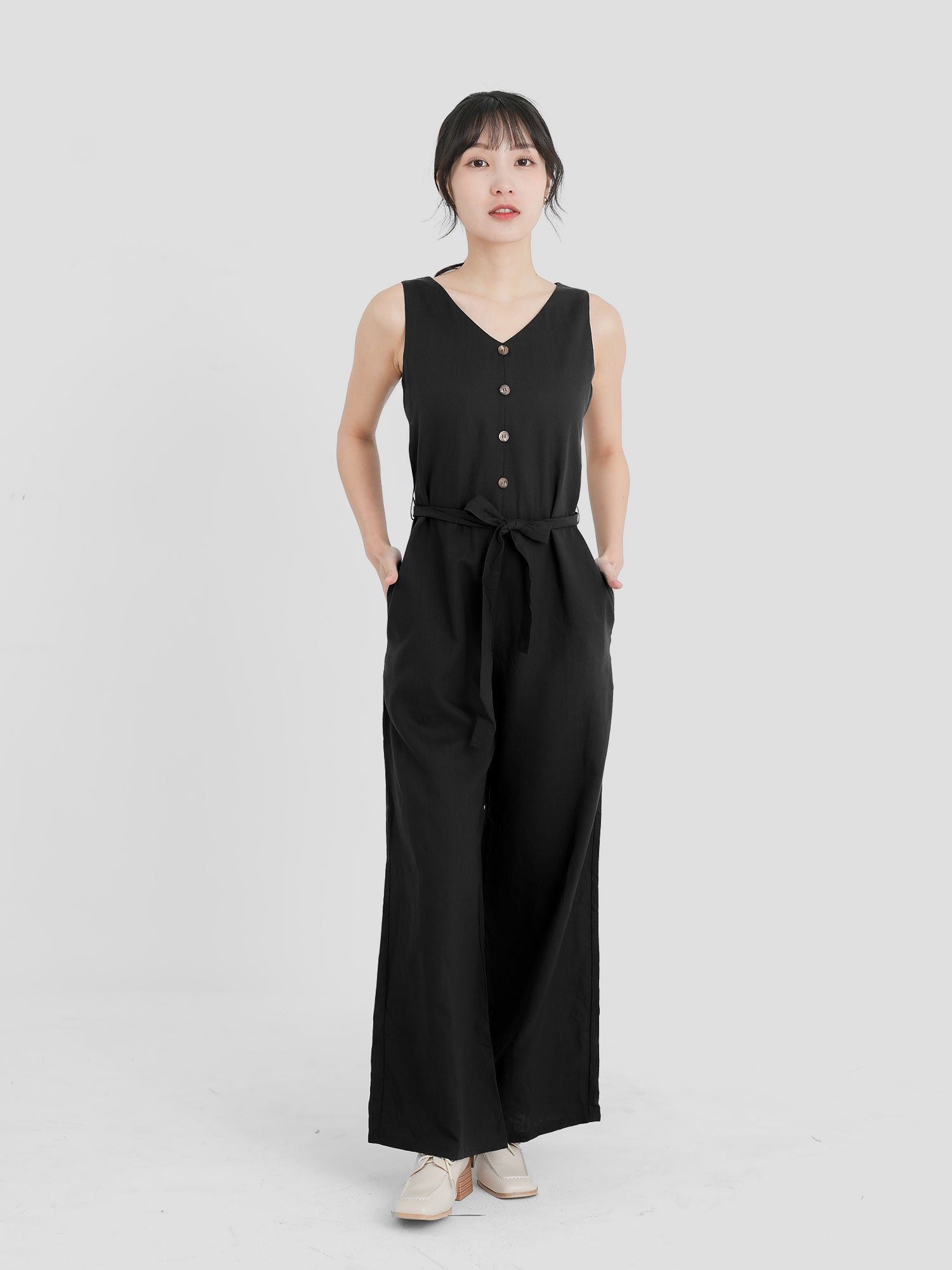 Self Tie Waist Jumpsuit