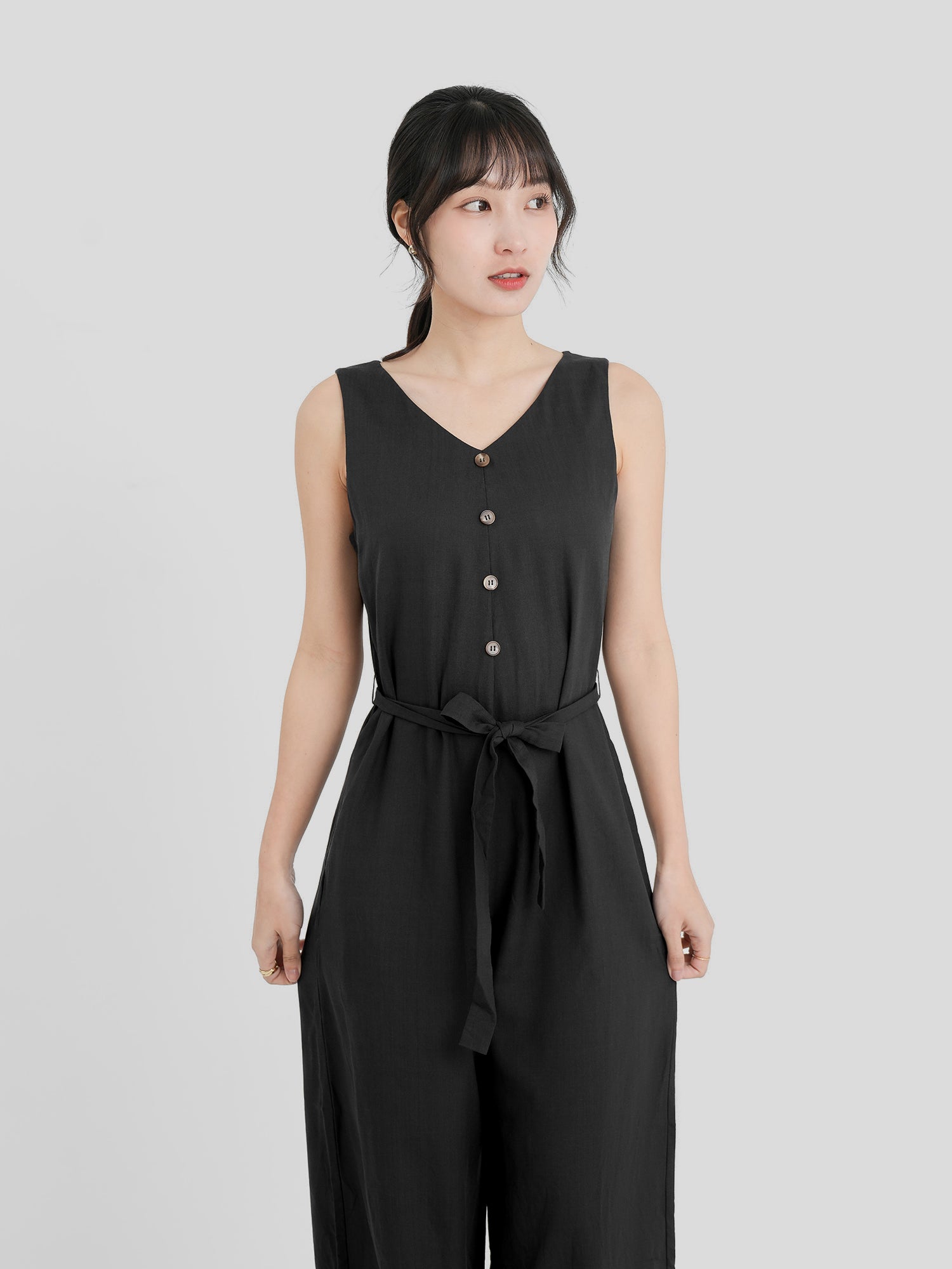 Self Tie Waist Jumpsuit