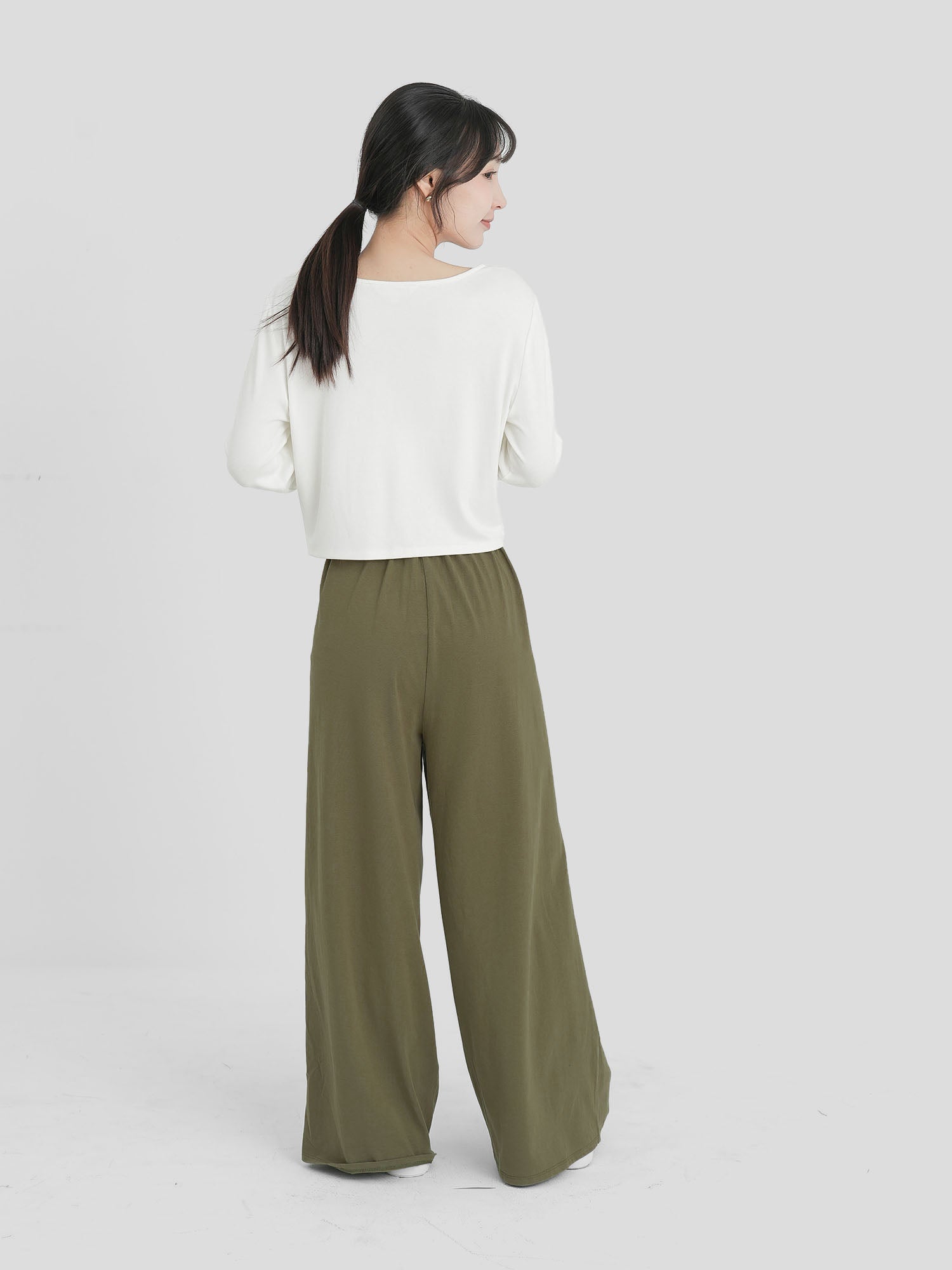 Cotton Pleated Wide Leg Pants (3 Colours)