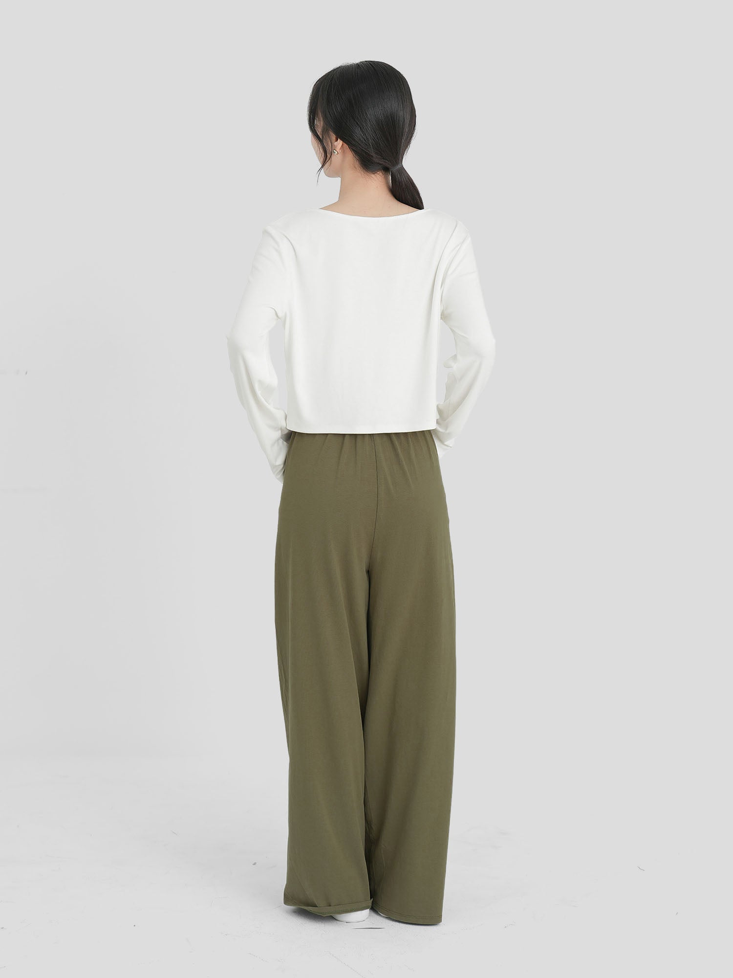 Cotton Pleated Wide Leg Pants (3 Colours)