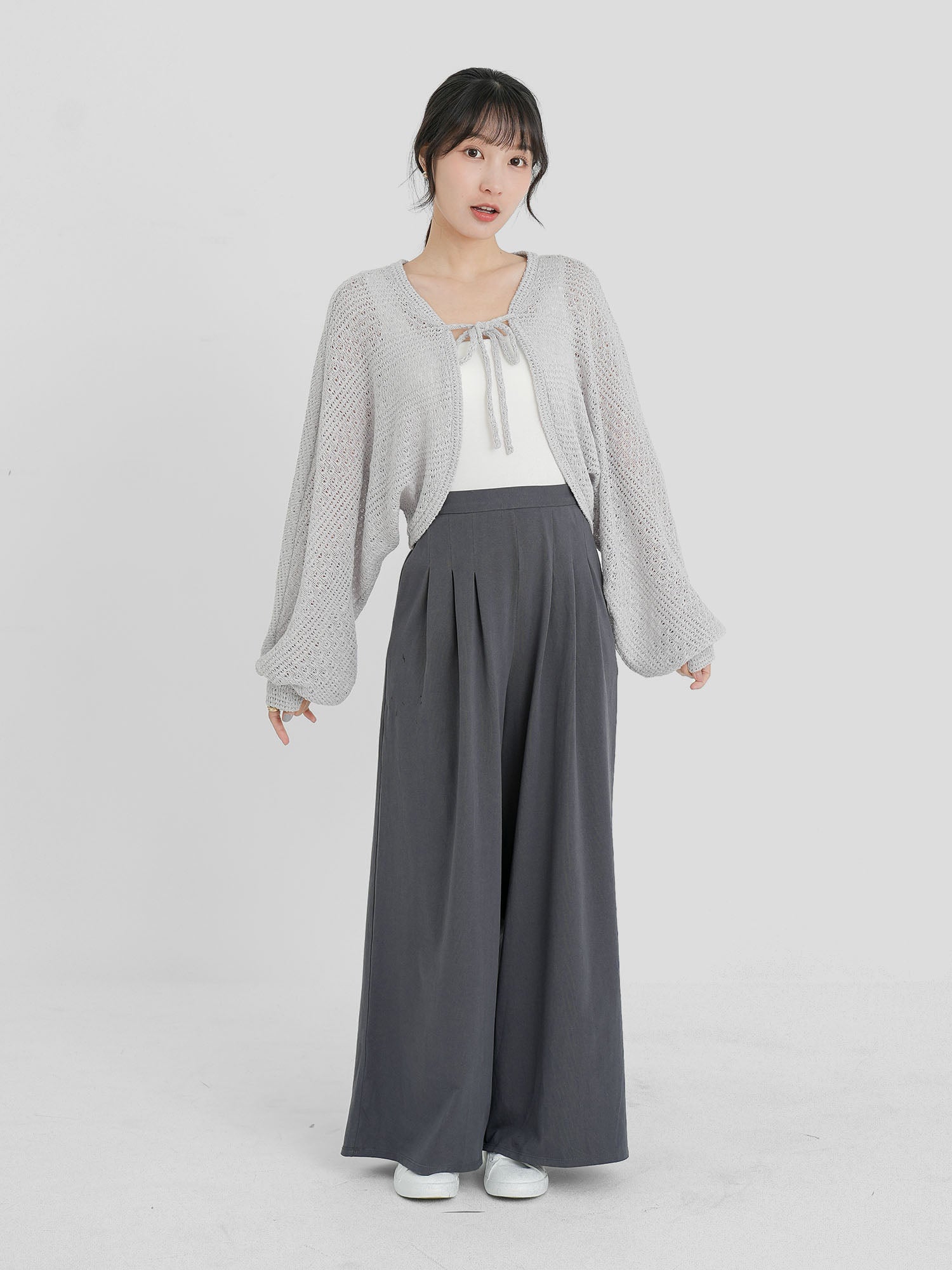 Cotton Pleated Wide Leg Pants (3 Colours)