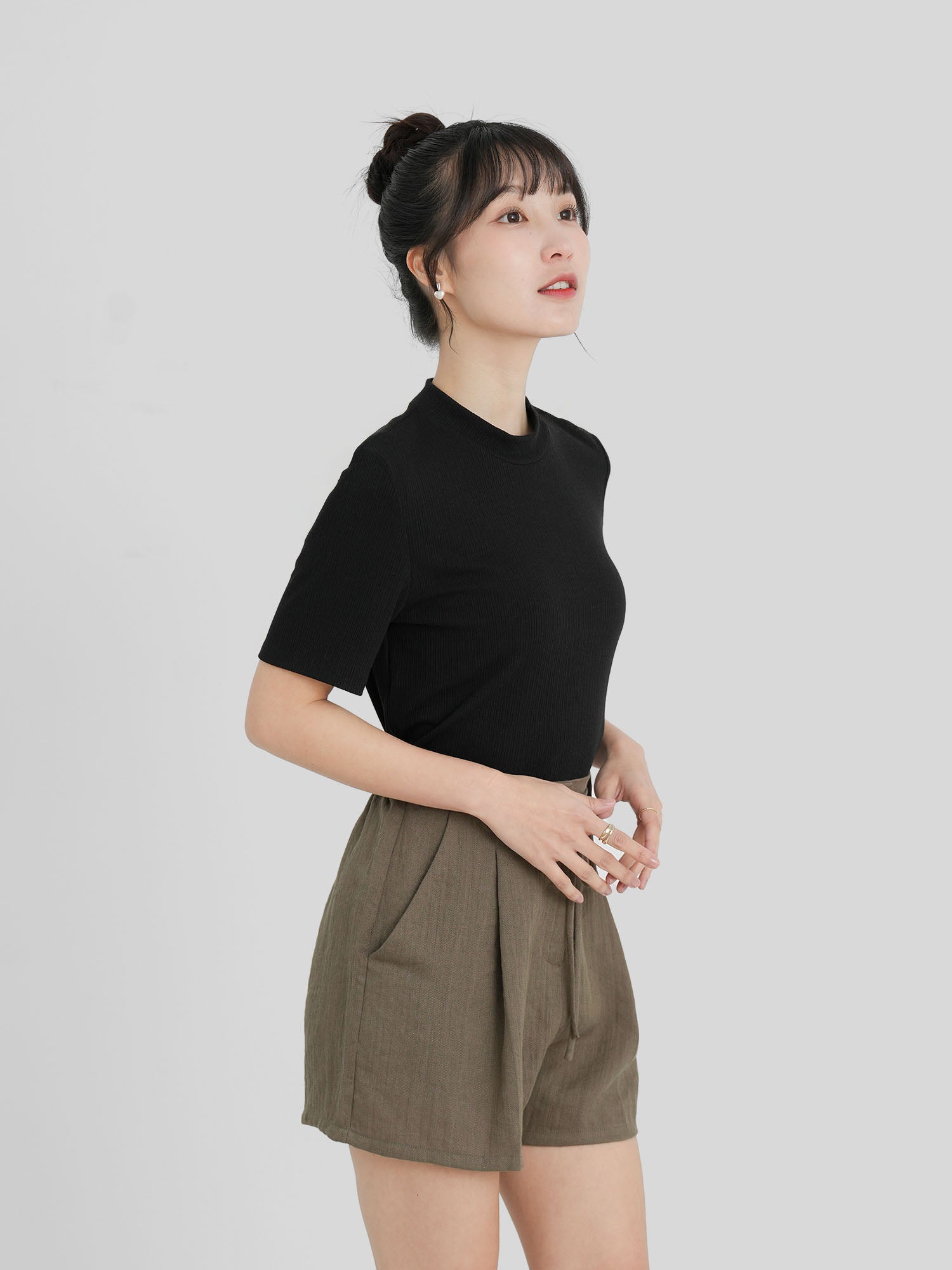 Cotton Linen Tie-Waist Shorts (3 Colours)