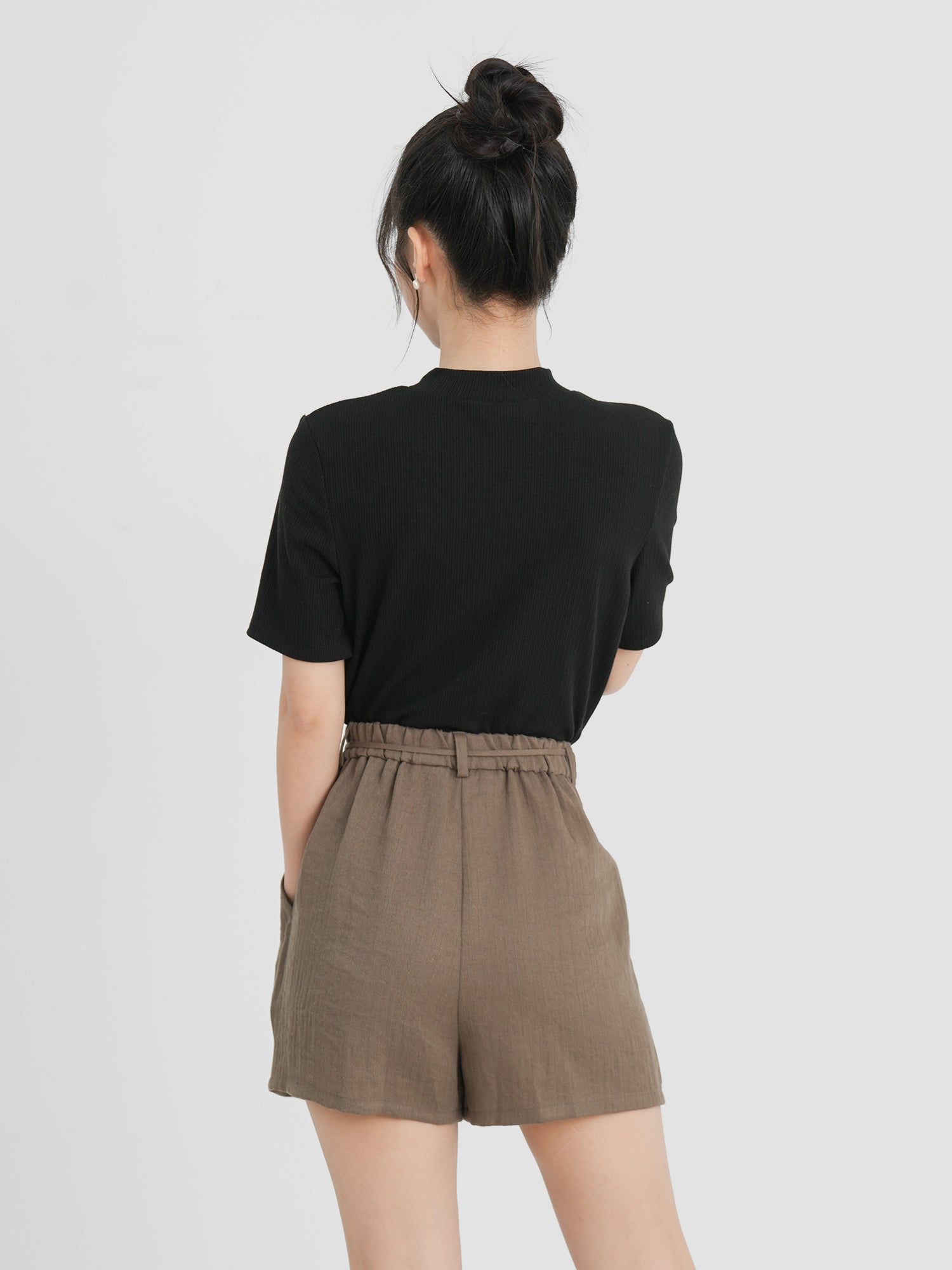 High Neck Short Sleeve Top