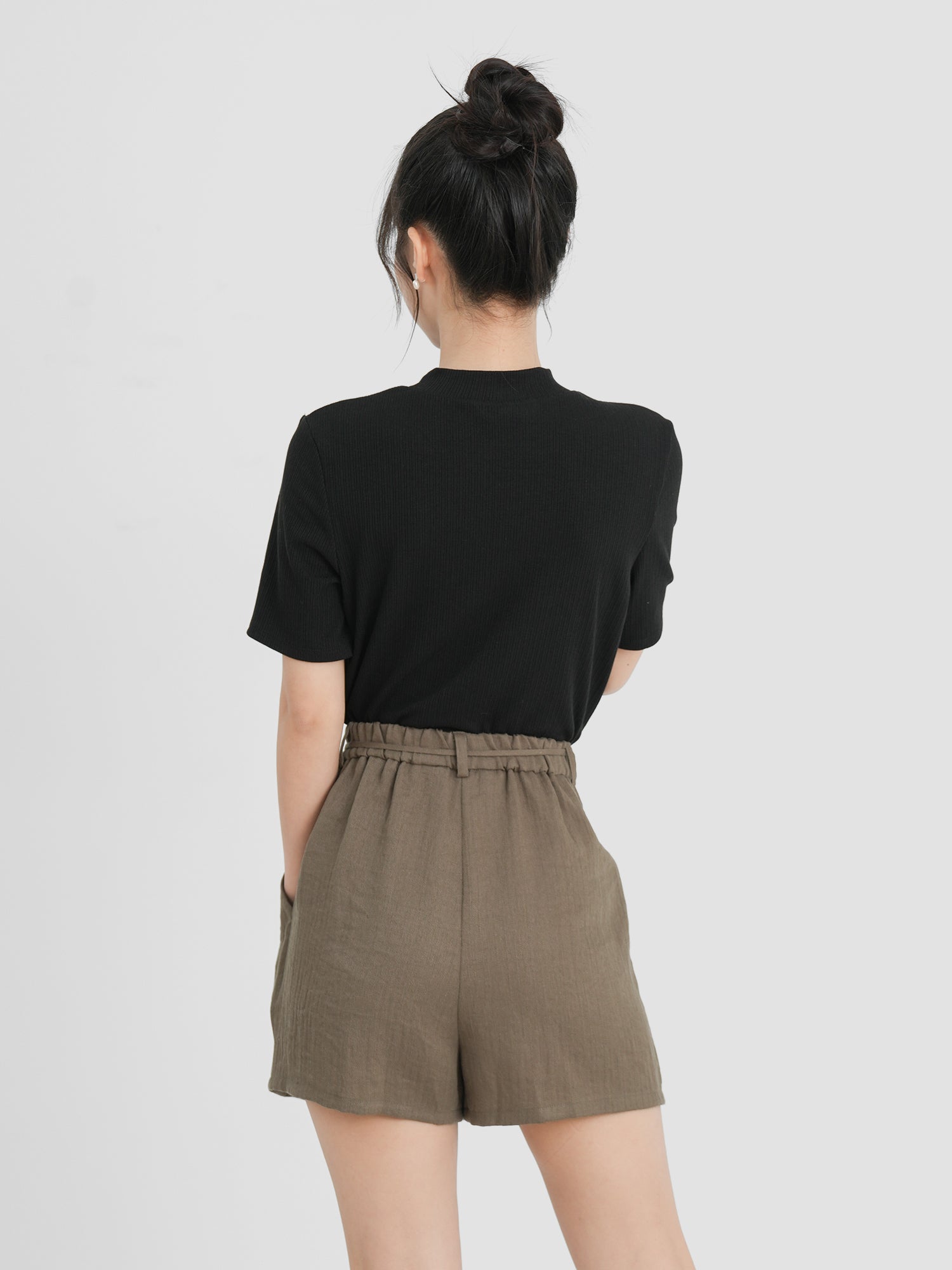 Cotton Linen Tie-Waist Shorts (3 Colours)