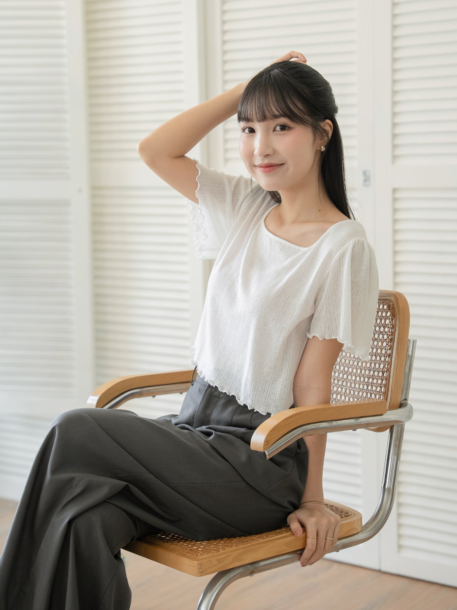 Lettuce Hem Square Neck Top