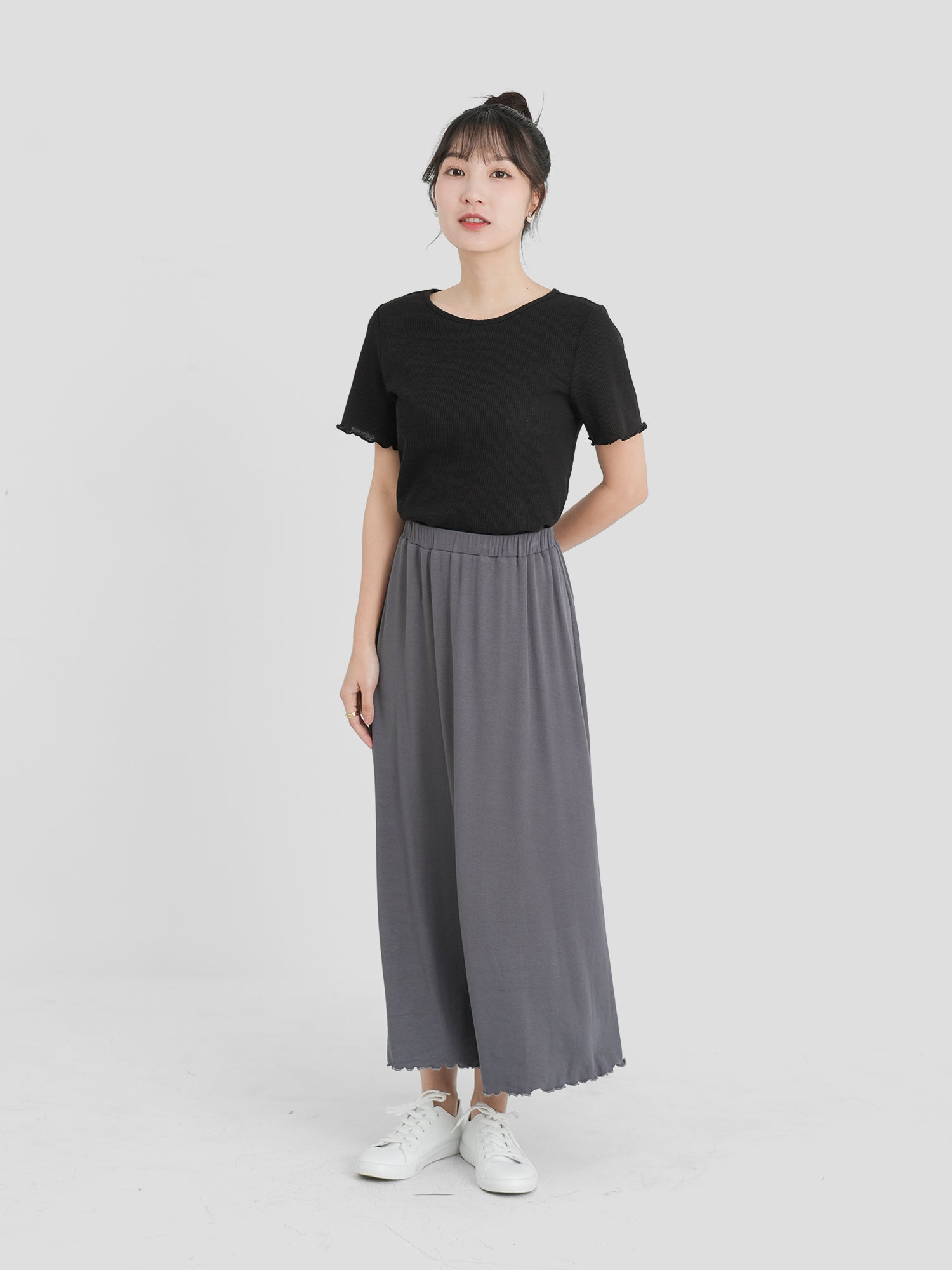 Lettuce Hem Knit Skirt