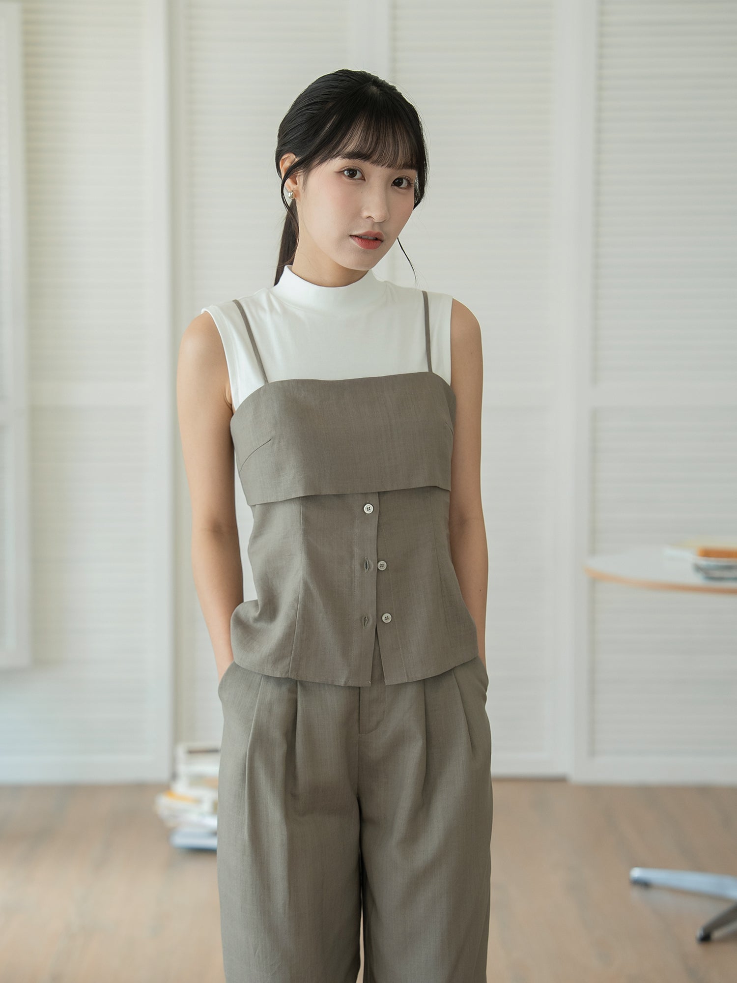 Buttoned Cami Top