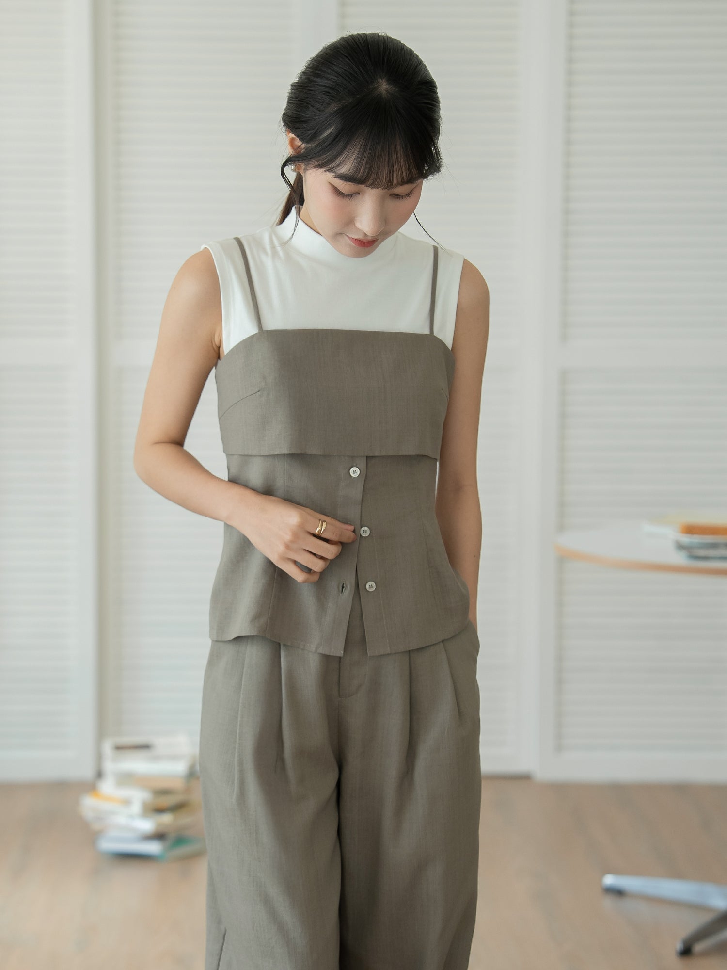 Buttoned Cami Top