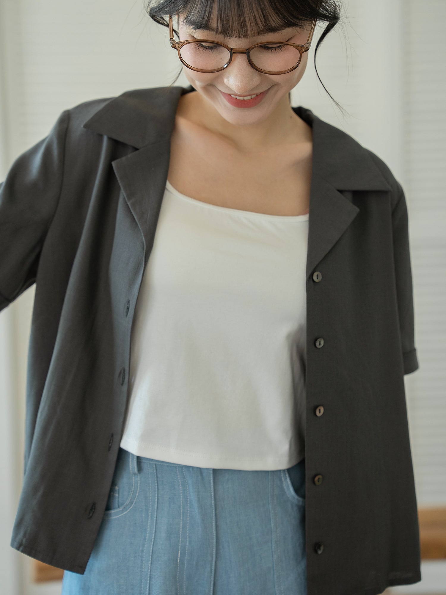 休閒短袖西裝外套