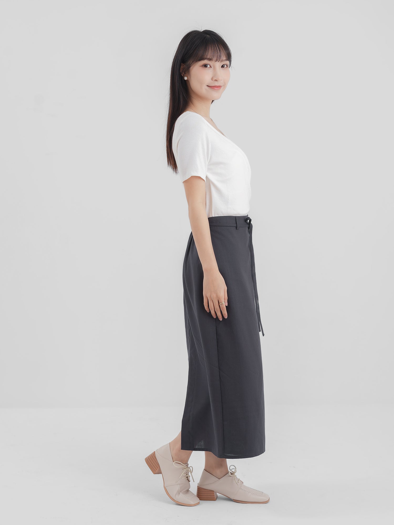 Back Slit Wrap Skirt