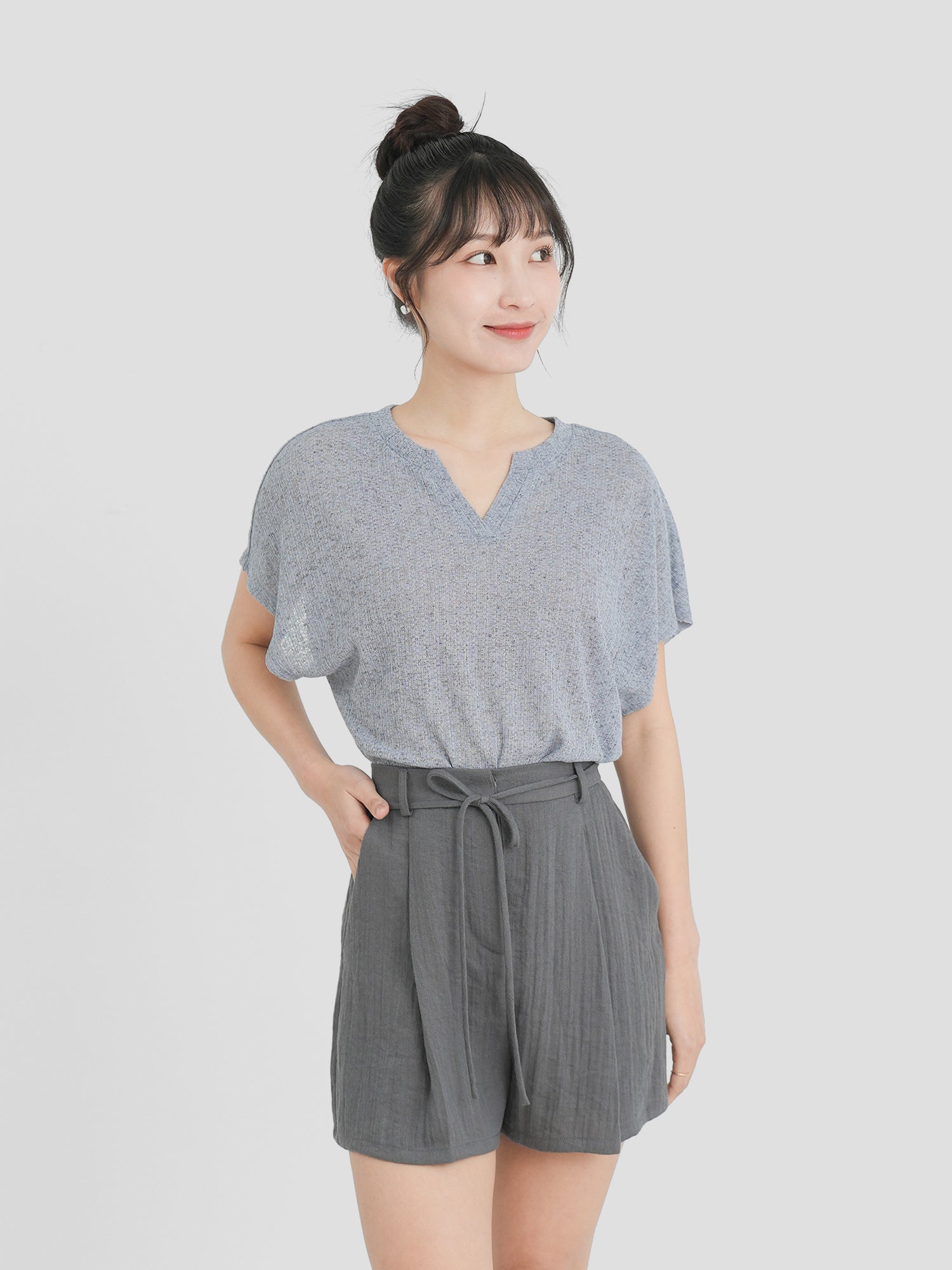 Cotton Linen Tie-Waist Shorts (3 Colours)