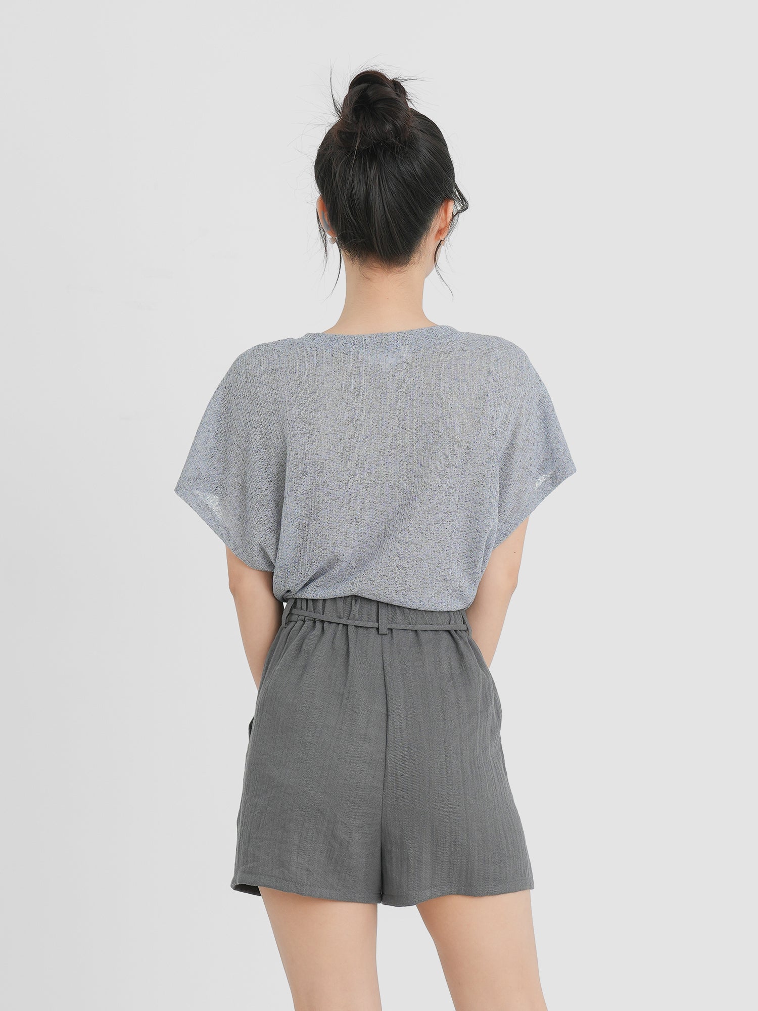 Semi Sheer V-Neck Top