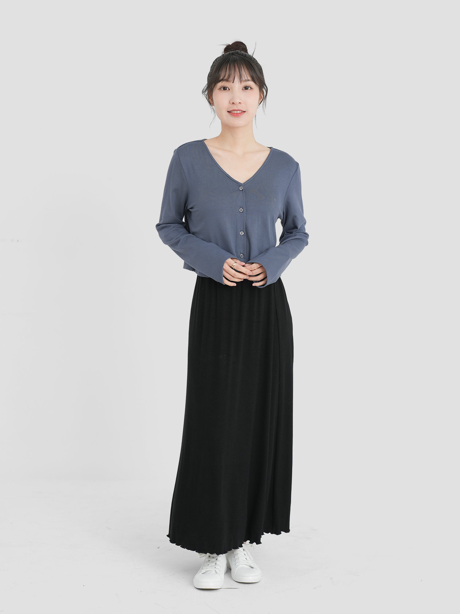Lettuce Hem Knit Skirt