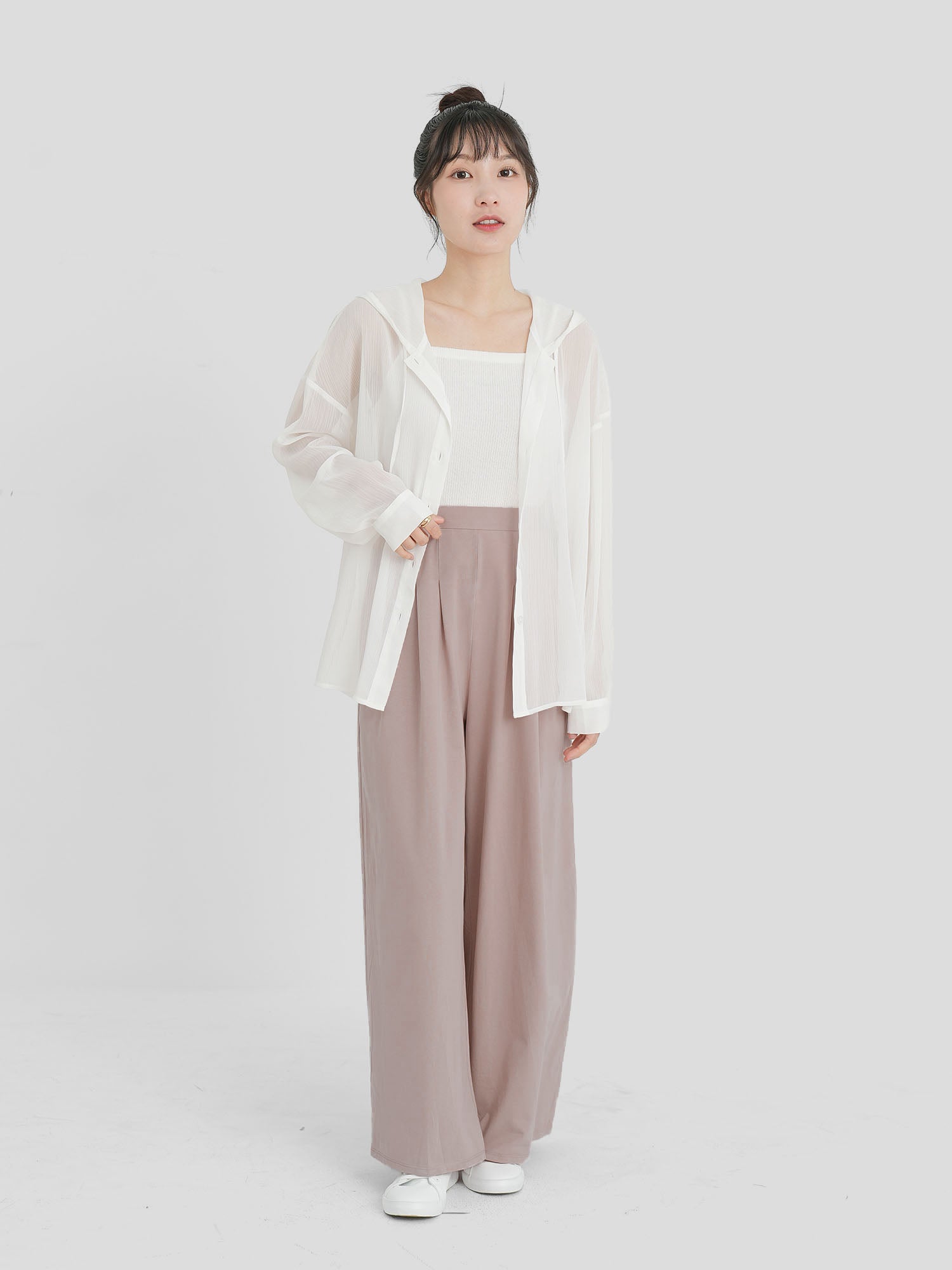 Cotton Pleated Wide Leg Pants (3 Colours)