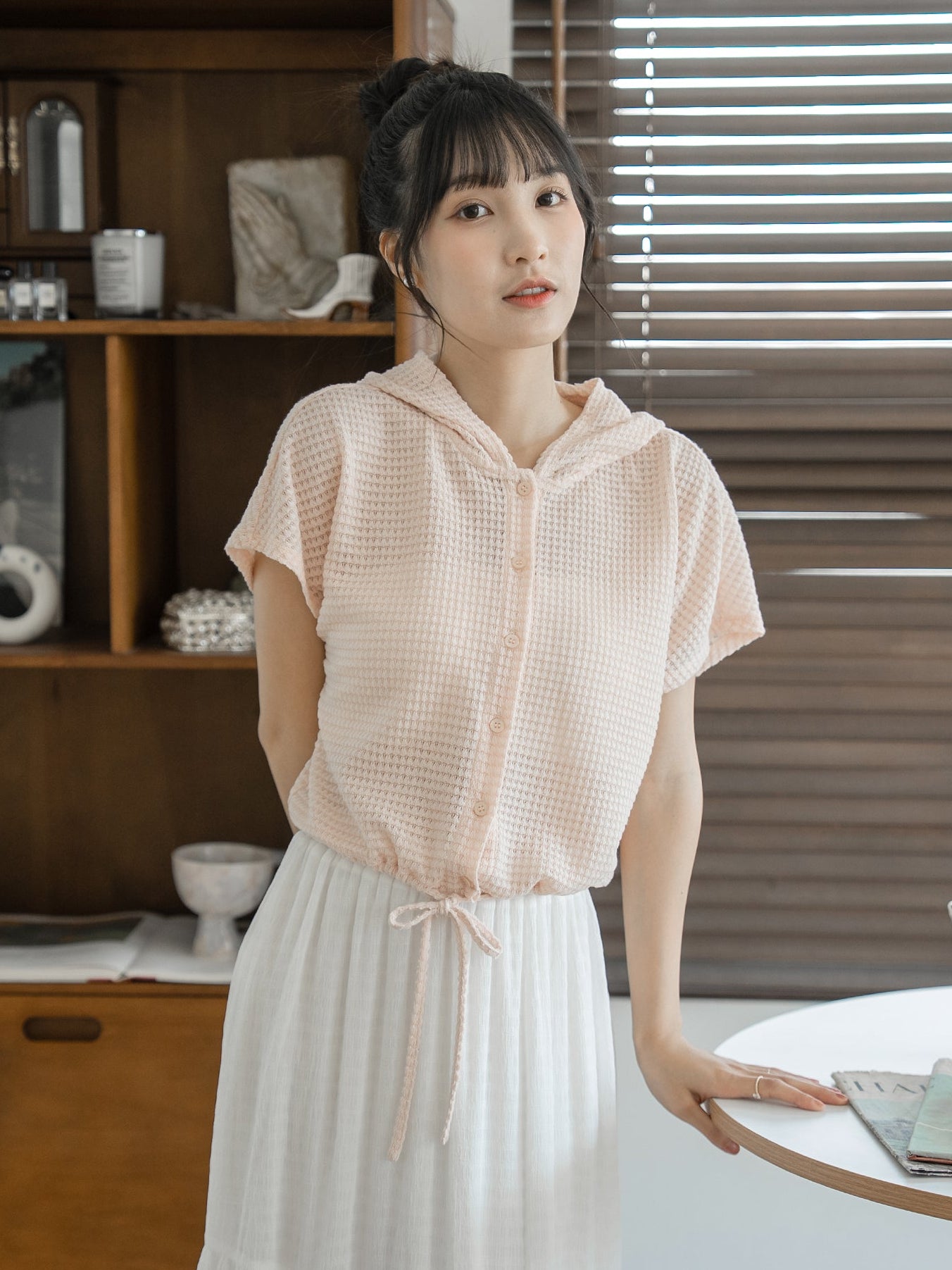 Hooded Crochet Top