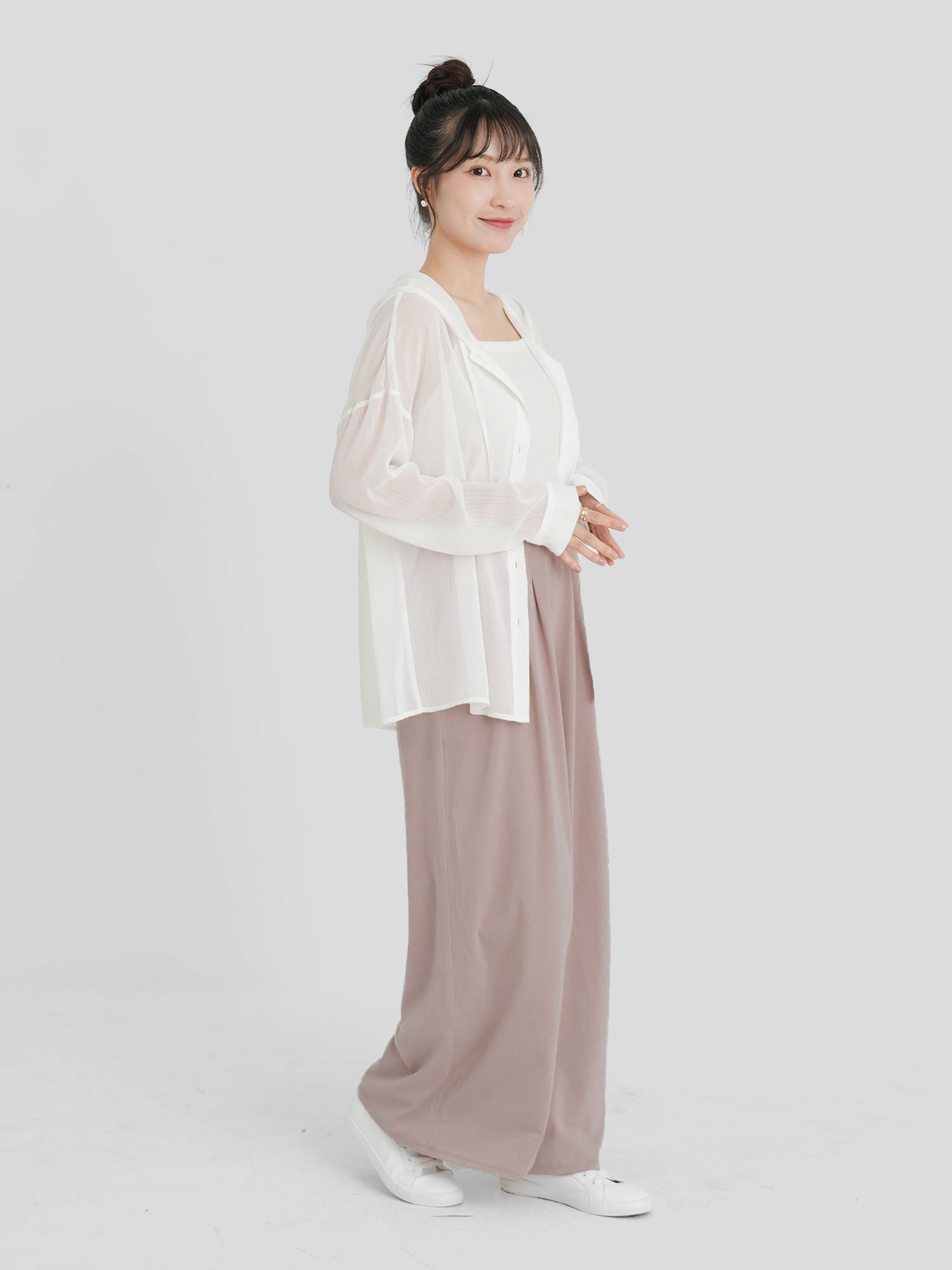 Sheer Hooded Button up Top (4 Colours)