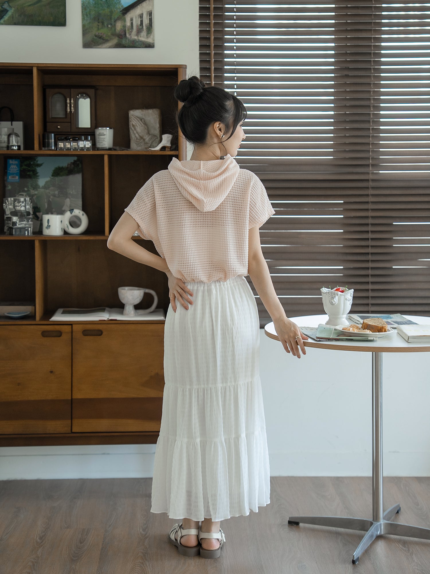 Hooded Crochet Top