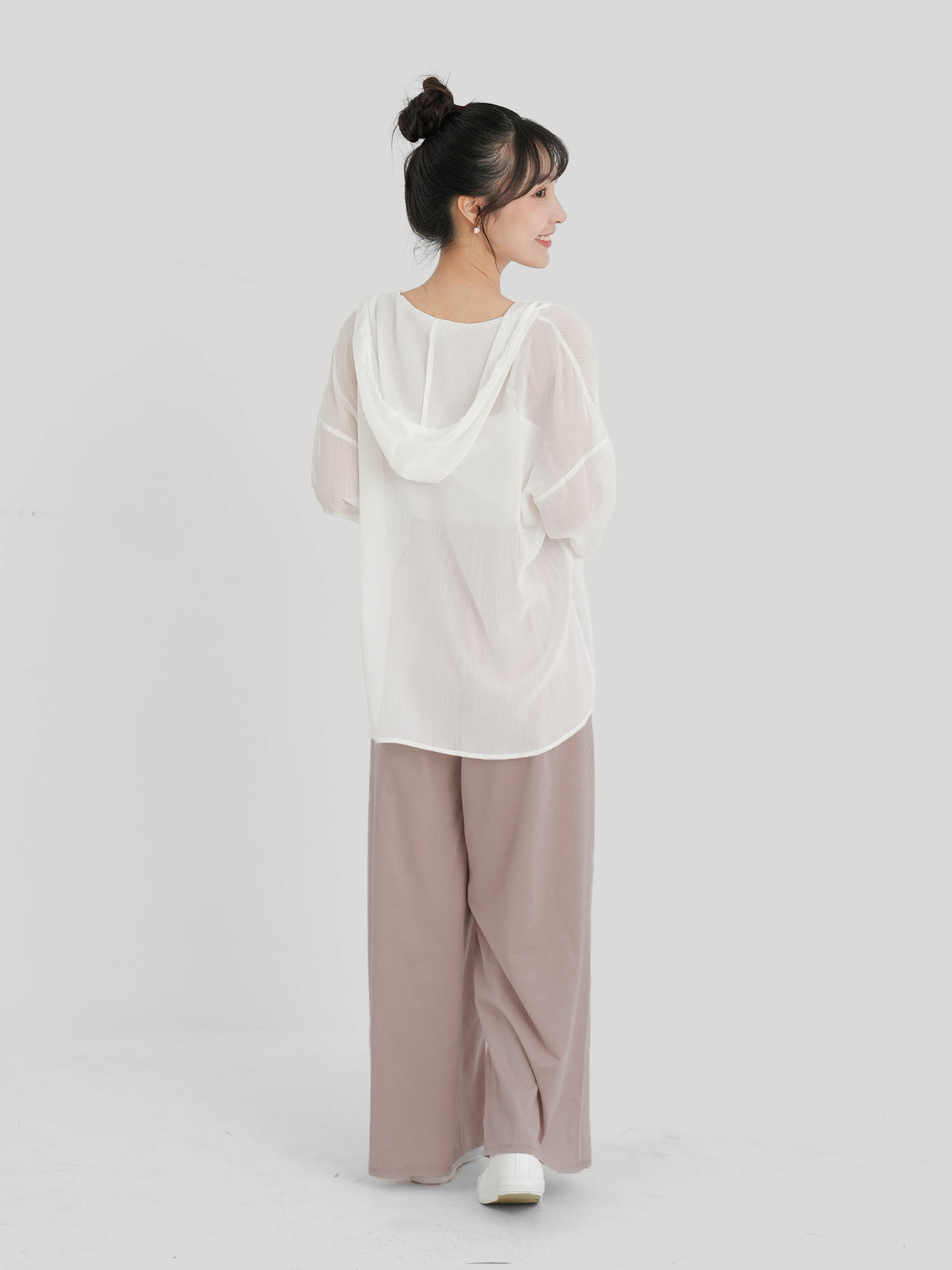 Sheer Hooded Button up Top (4 Colours)
