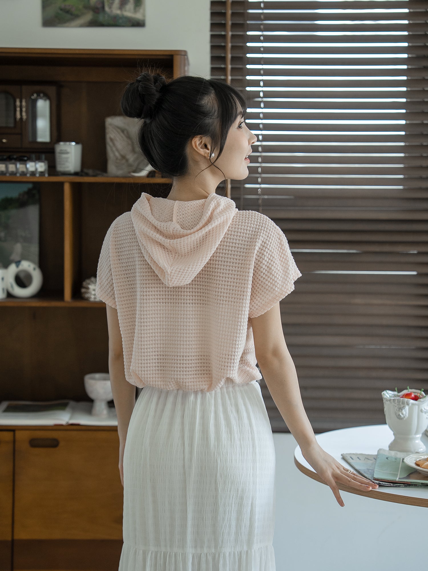 Hooded Crochet Top