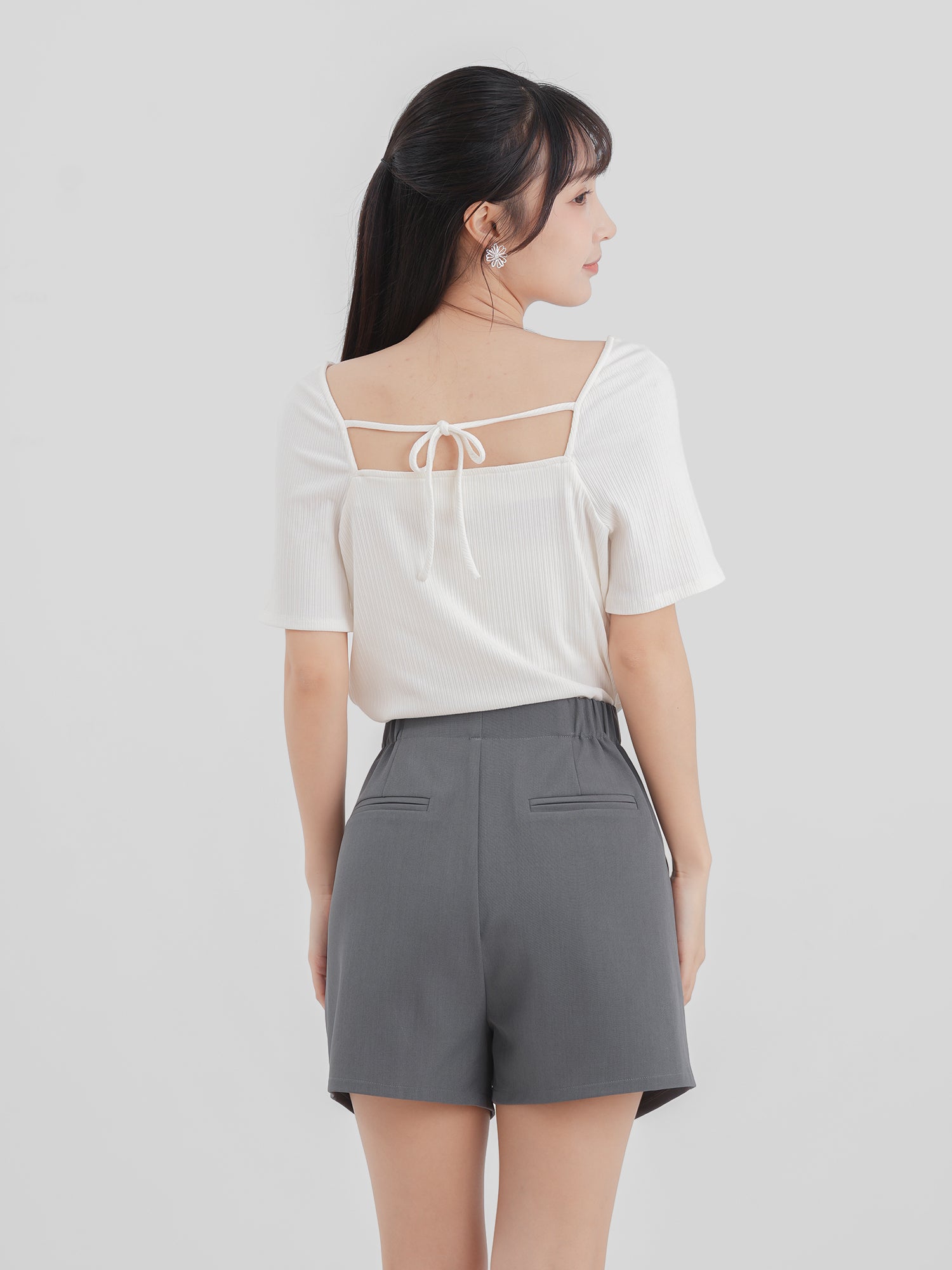 Buckled Pleated Shorts