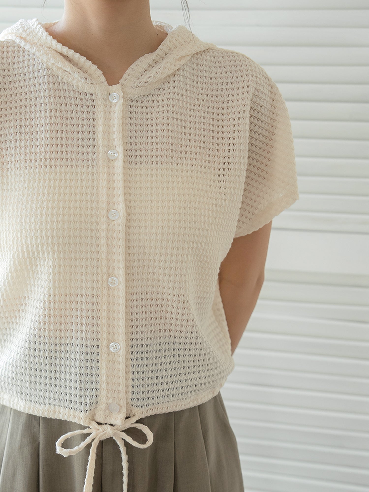 Hooded Crochet Top