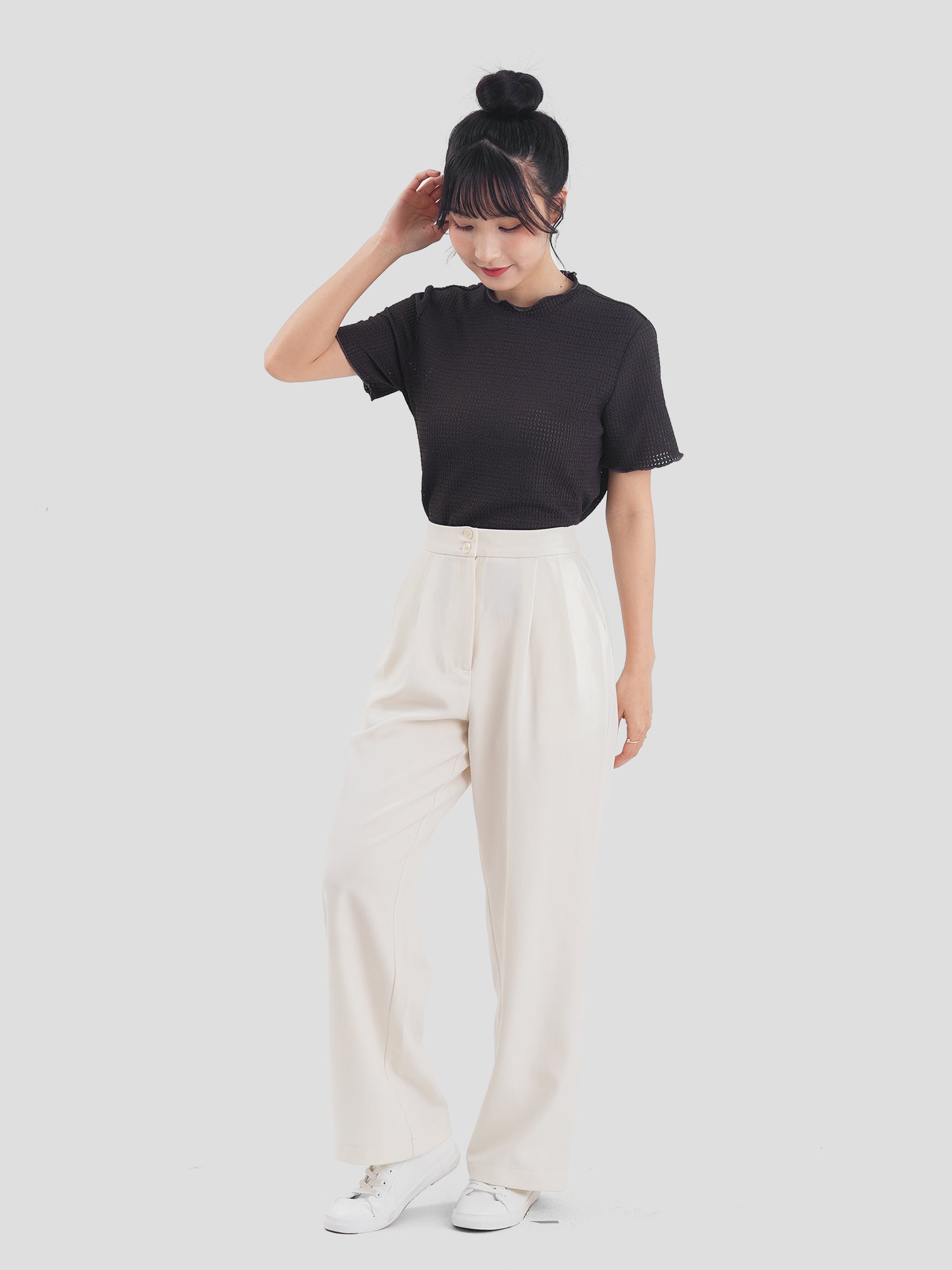 Seersucker Short Sleeve Top