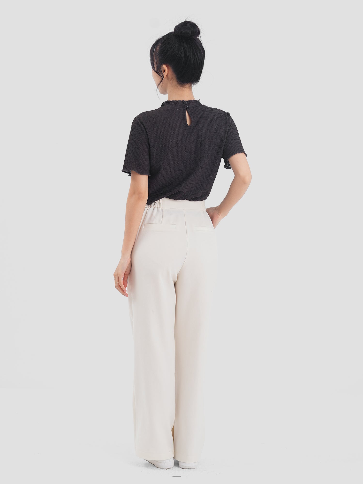 Seersucker Short Sleeve Top
