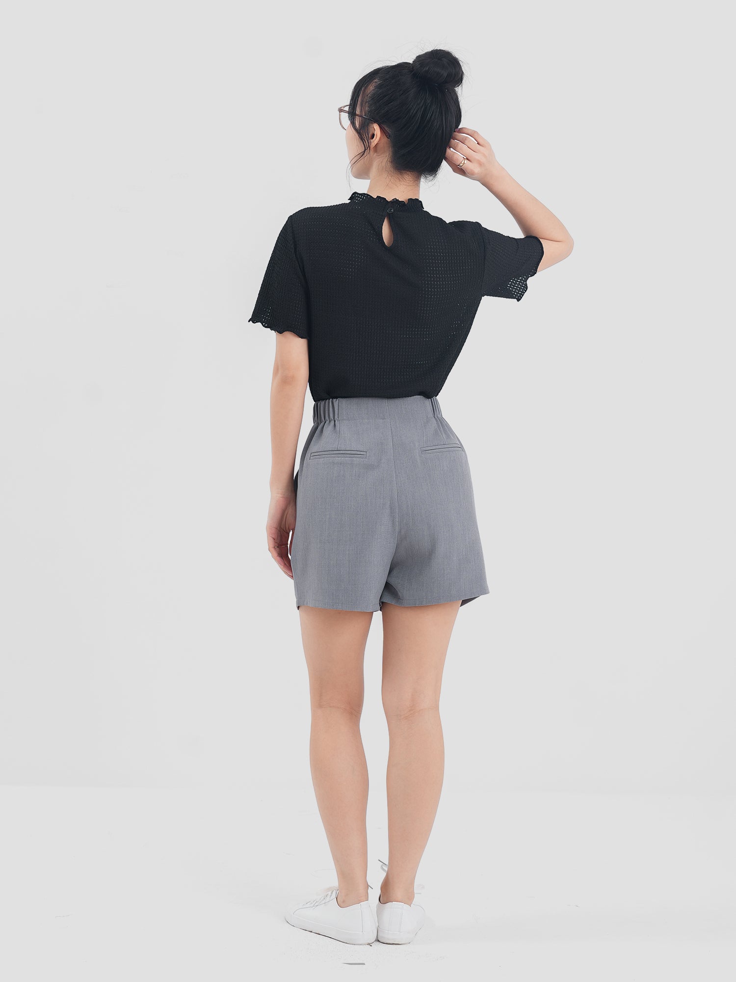 Seersucker Short Sleeve Top