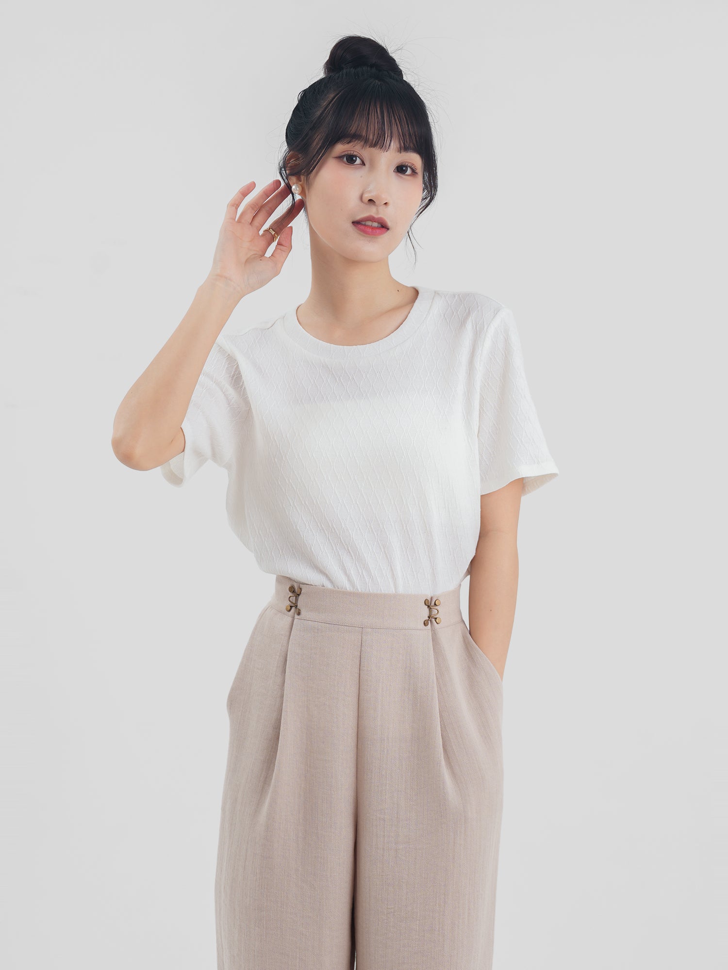 Buckled Pleated Pants